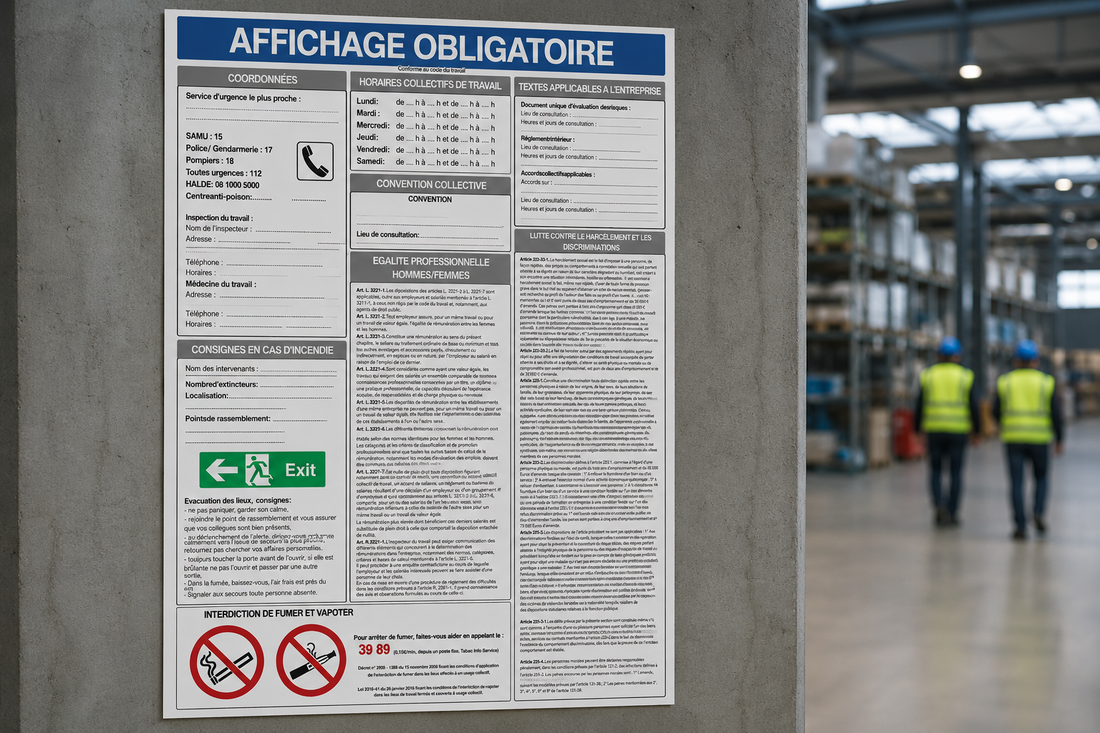 Affichage Obligatoire en Entreprise : Tout Ce Que Vous Devez Afficher en 2026