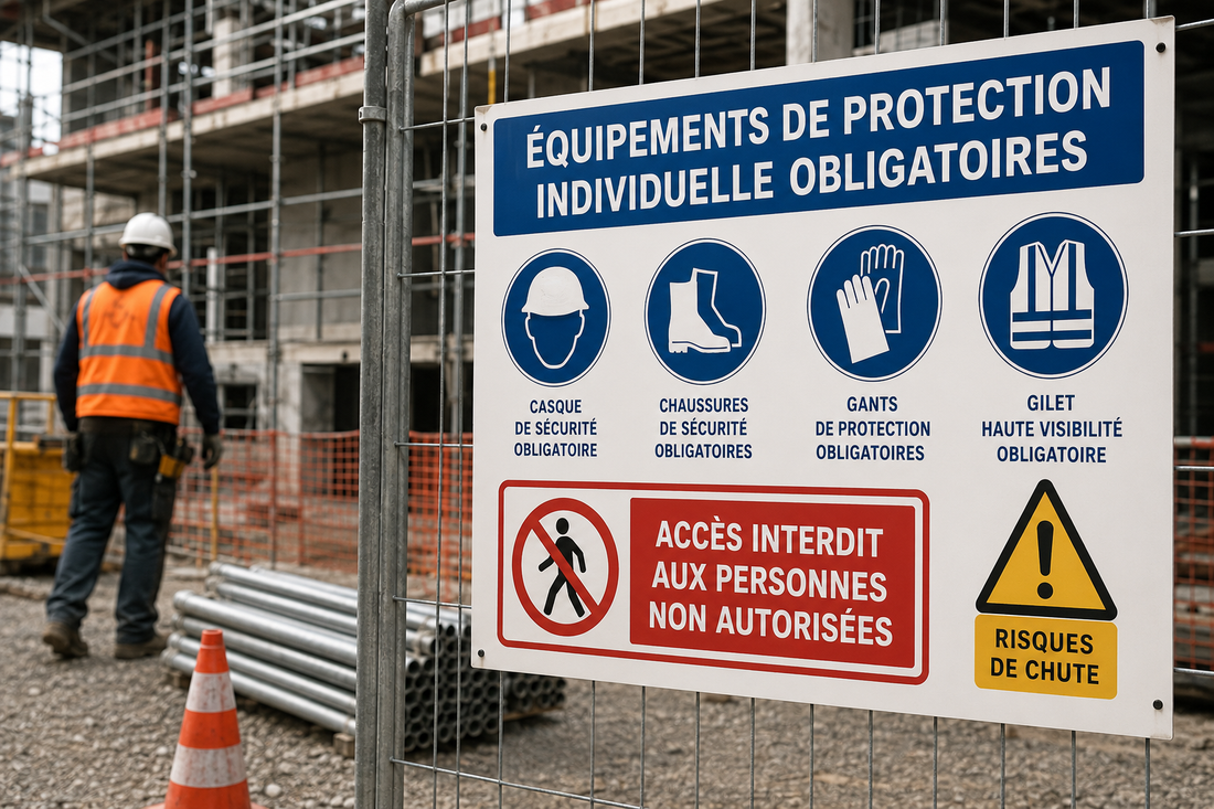 EPI Obligatoires sur Chantier : Quels Panneaux Afficher et Où les Poser ?