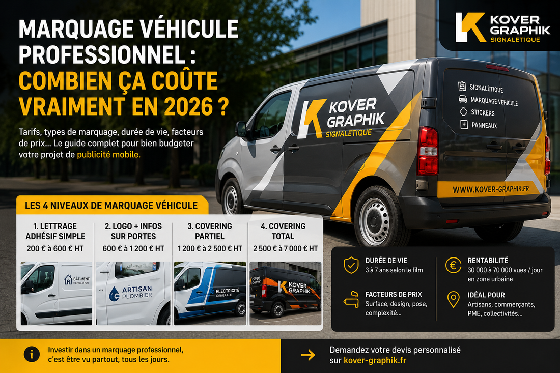 Marquage véhicule professionnel : combien ça coûte vraiment en 2026 ?