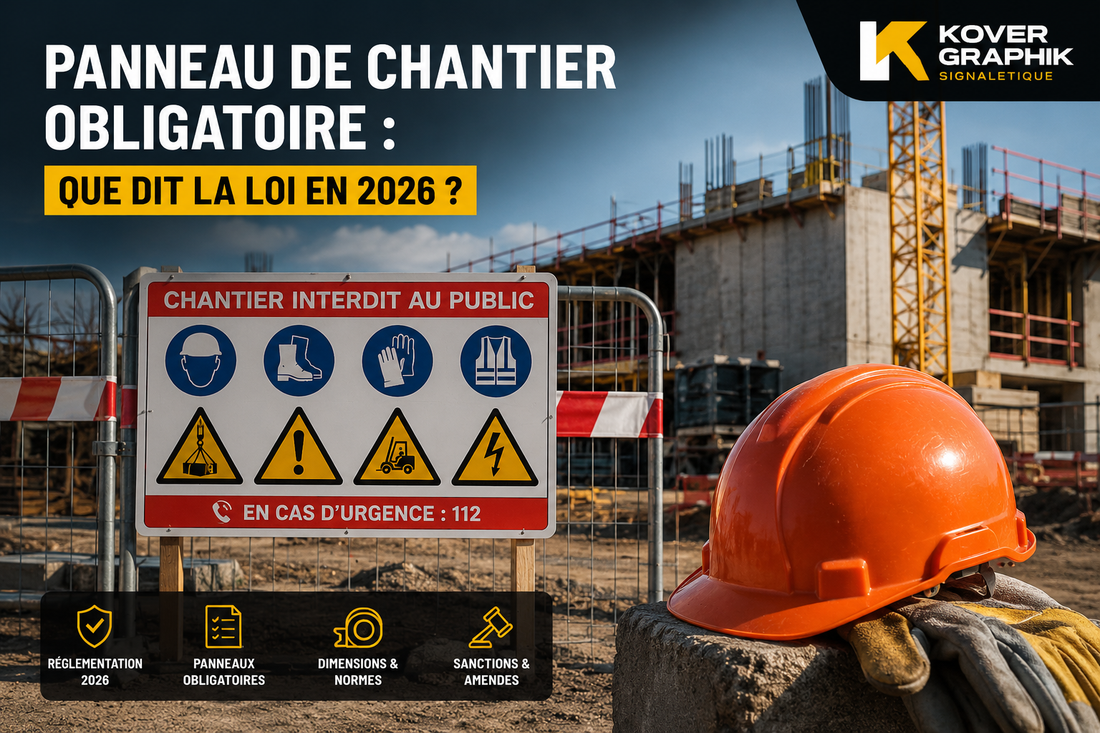 Panneau de chantier obligatoire : que dit la loi en 2026 ?