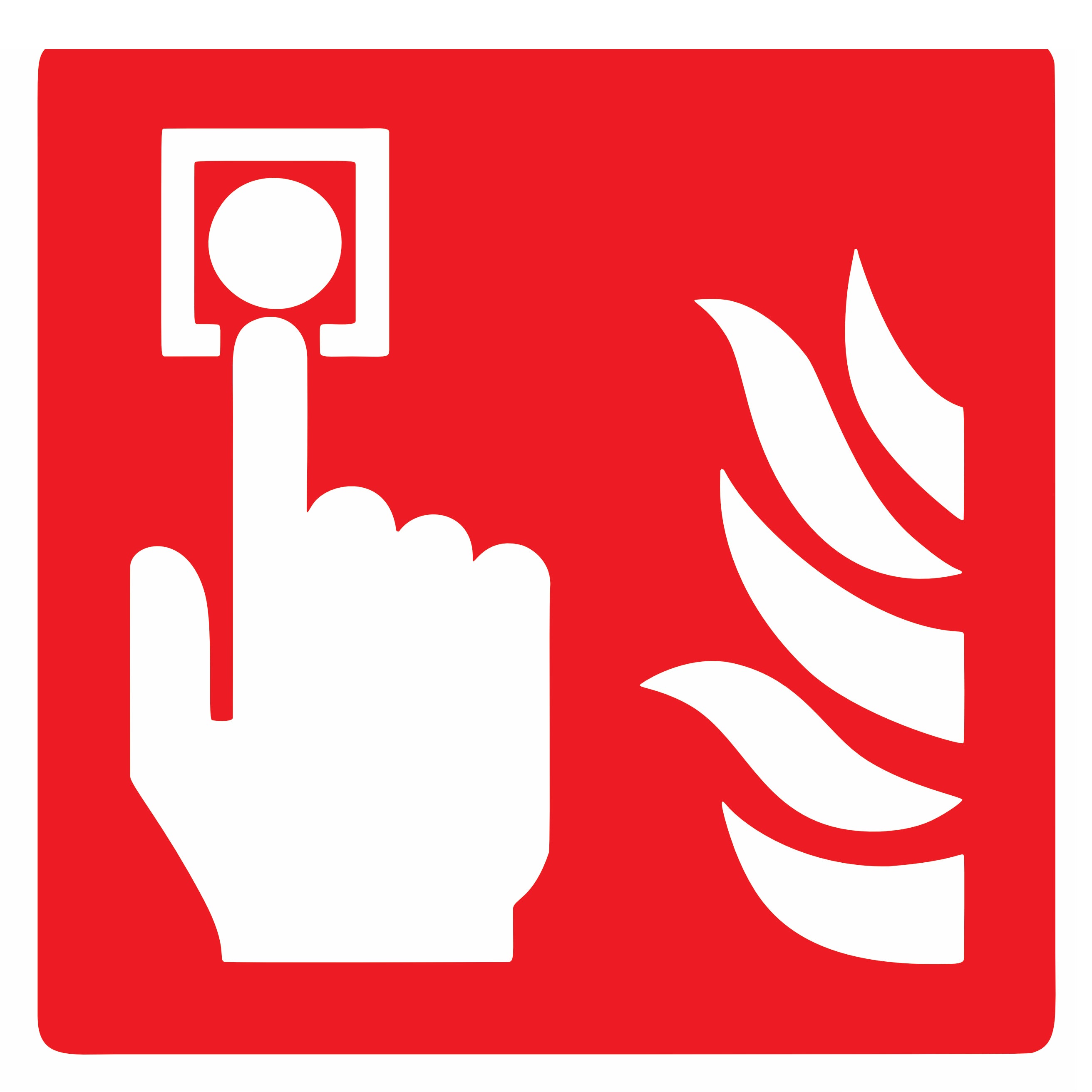 Pictogramme Déclencheur Alarme Incendie | Sticker Sécurité Incendie