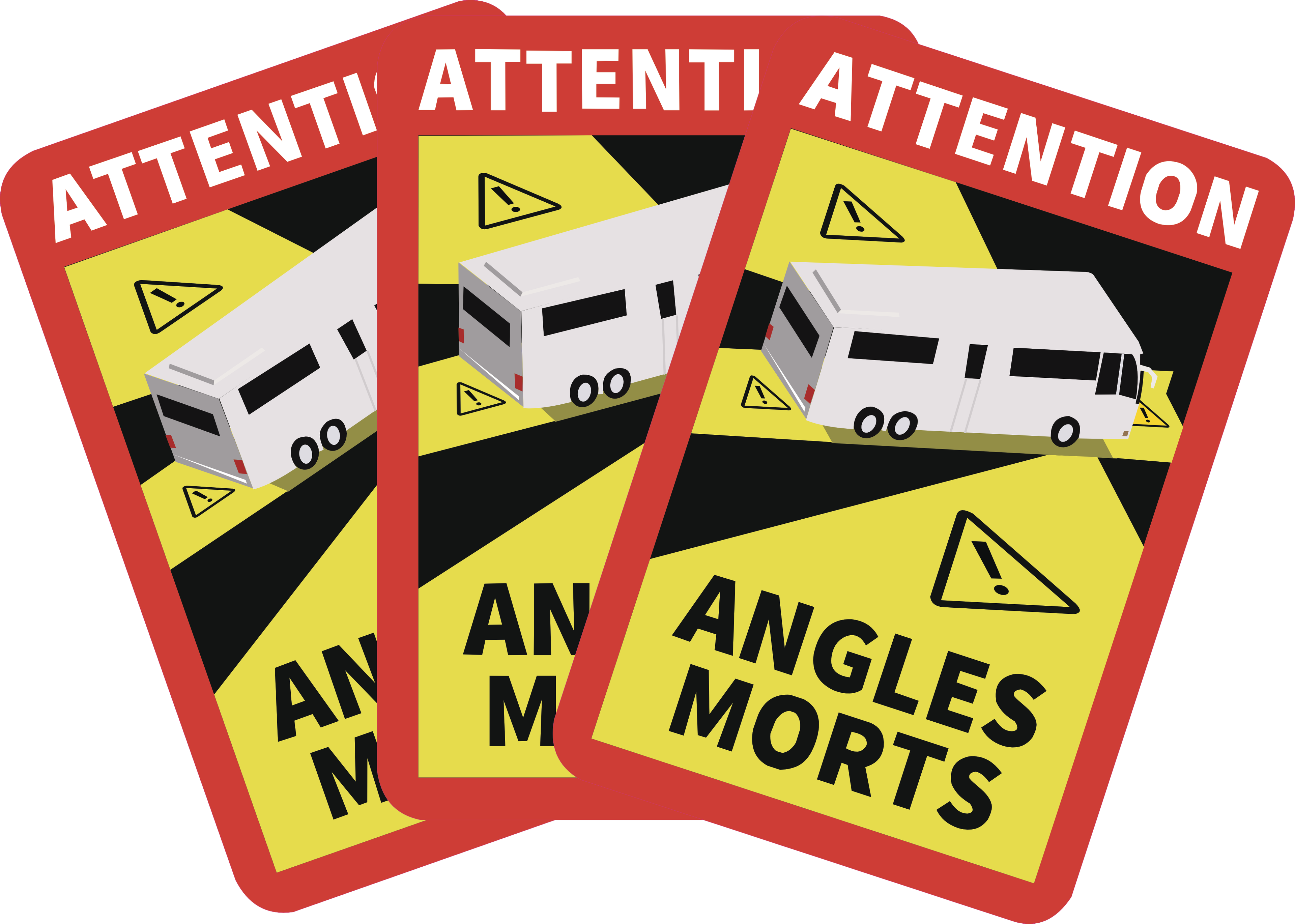 Sticker Angle Mort Camping-Car 25 x 17 cm – Signalisation Obligatoire Véhicule