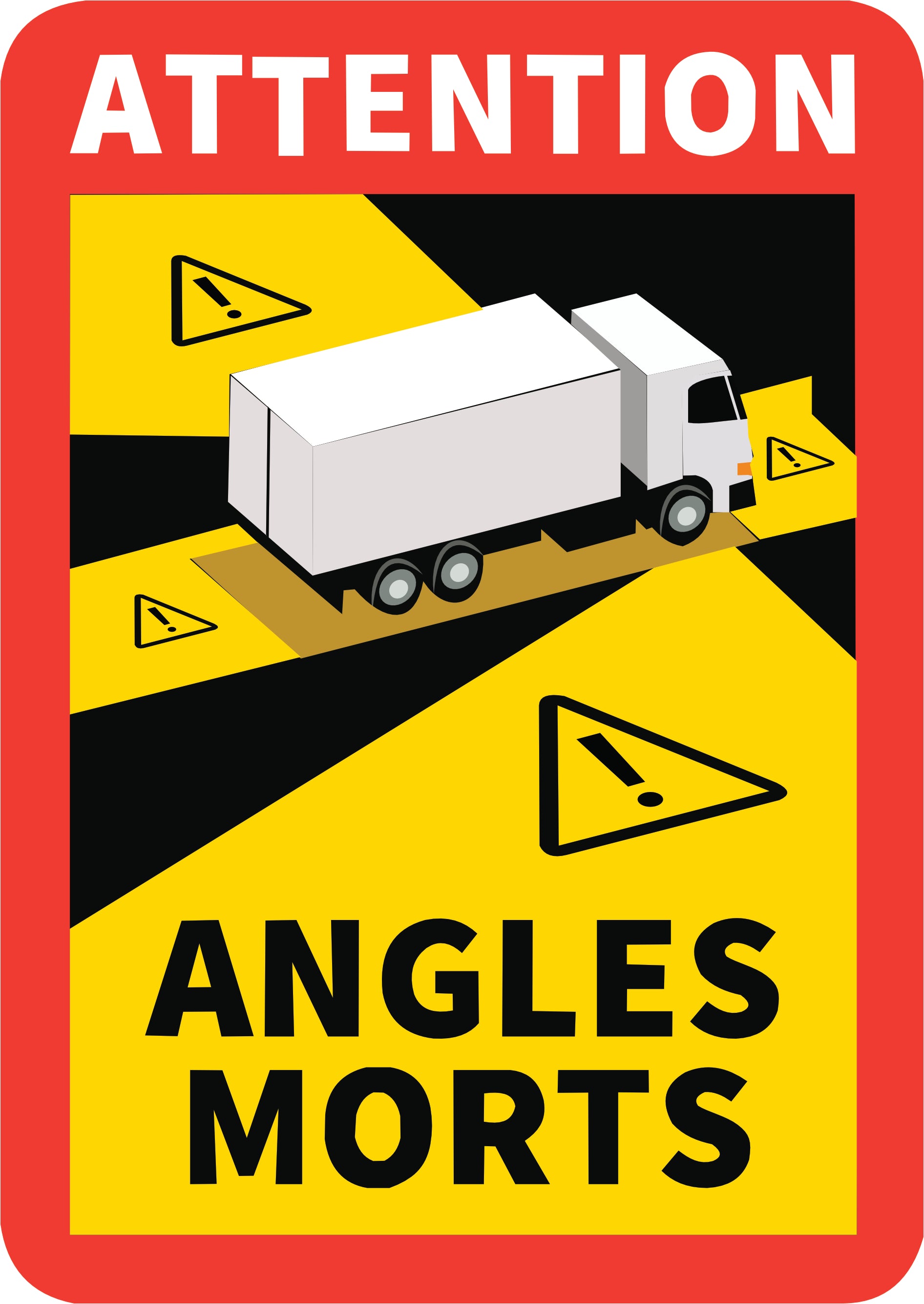 Kit Complet Stickers Poids Lourds – Angles Morts + Disques Vitesse 60/80/90 | Réglementation PL