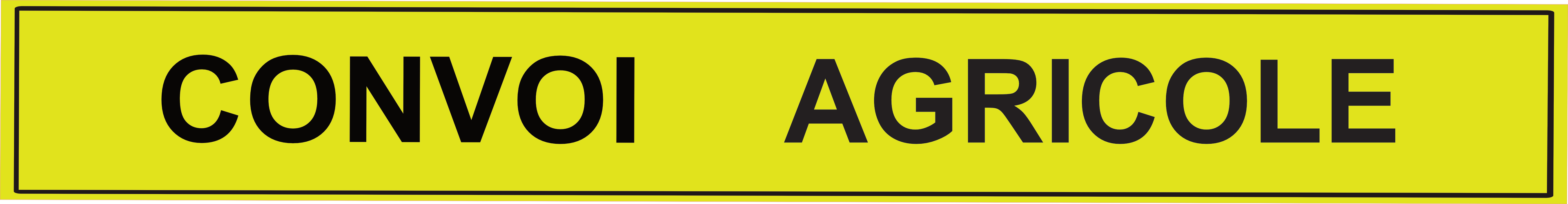 Plaque Magnétique CONVOI AGRICOLE Jaune Réfléchissant – Dimensions Réglementaires
