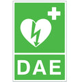 Panneau pvc DAE Défibrillateur | Signalétique Premiers Secours Verte