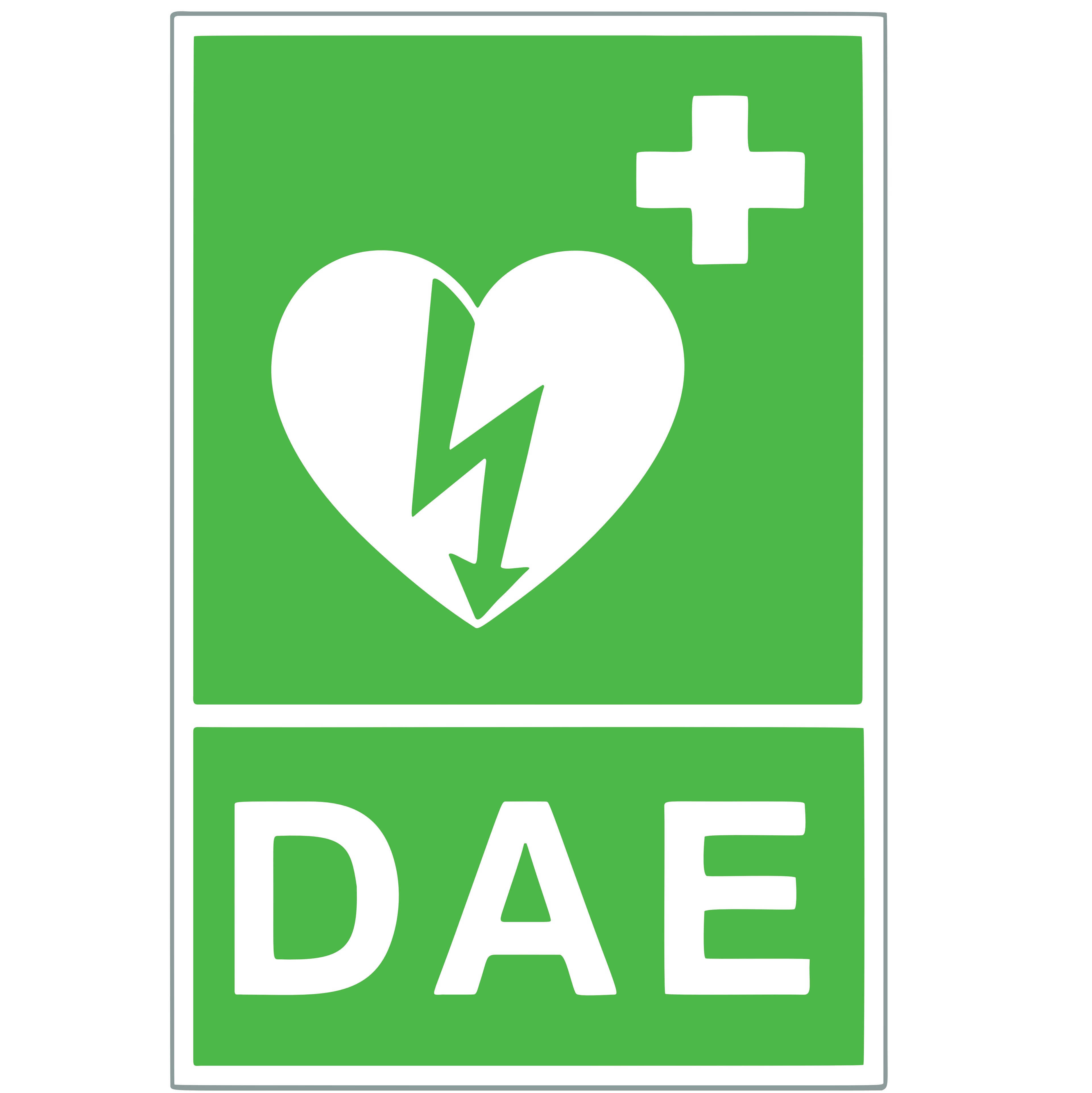 Sticker DAE Défibrillateur | Signalétique Premiers Secours Verte