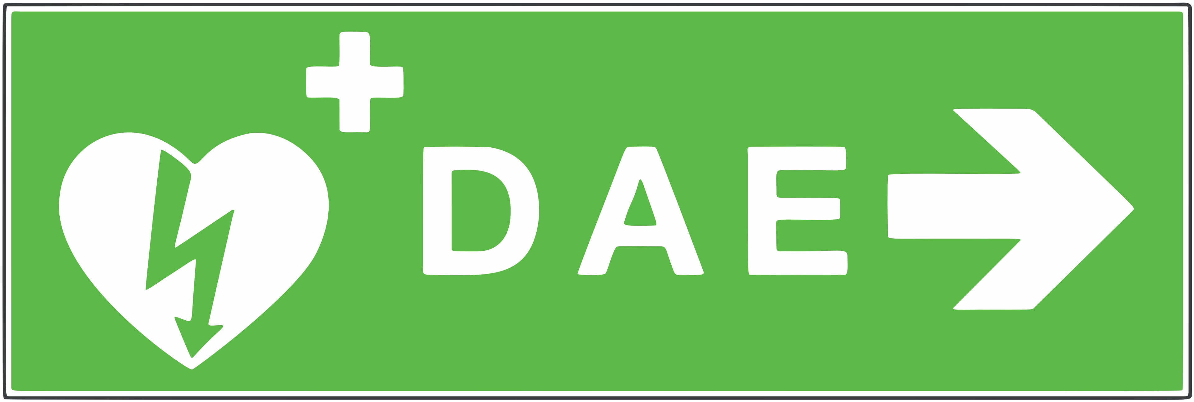 Sticker Directionnel DAE | Signalétique Défibrillateur Flèche Droite