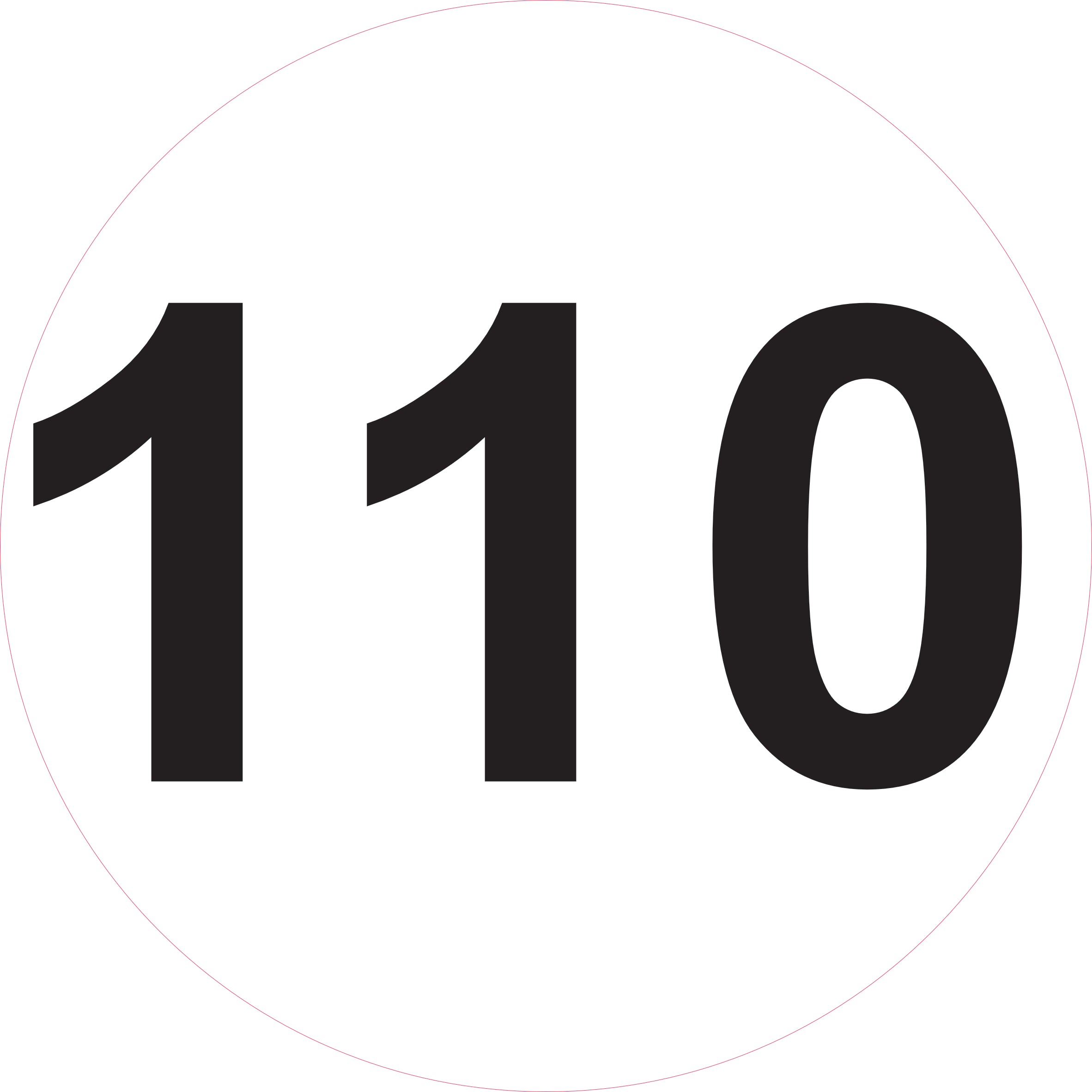 Disque de limitation de vitesse 10 à 130 km/h – Ø 200 mm – Signalisation véhicule