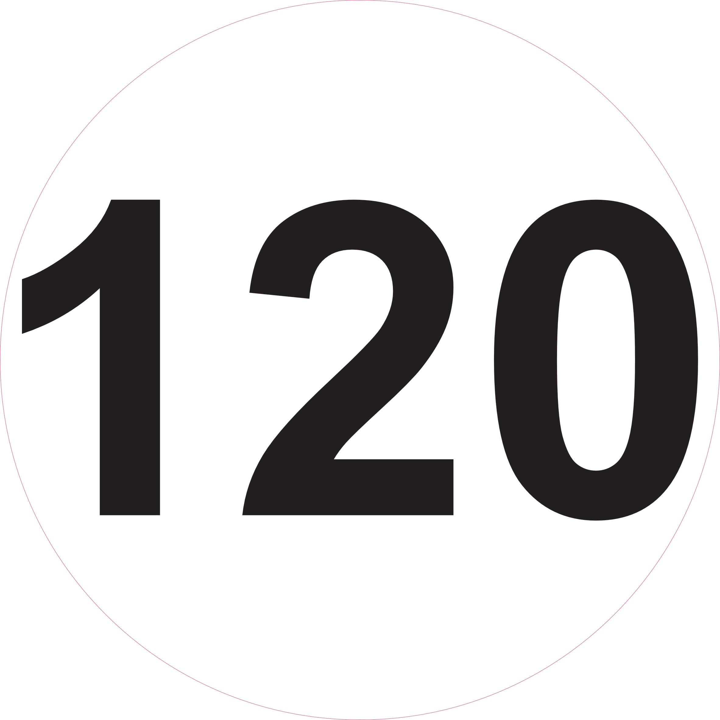 Disque de limitation de vitesse 10 à 130 km/h – Ø 200 mm – Signalisation véhicule
