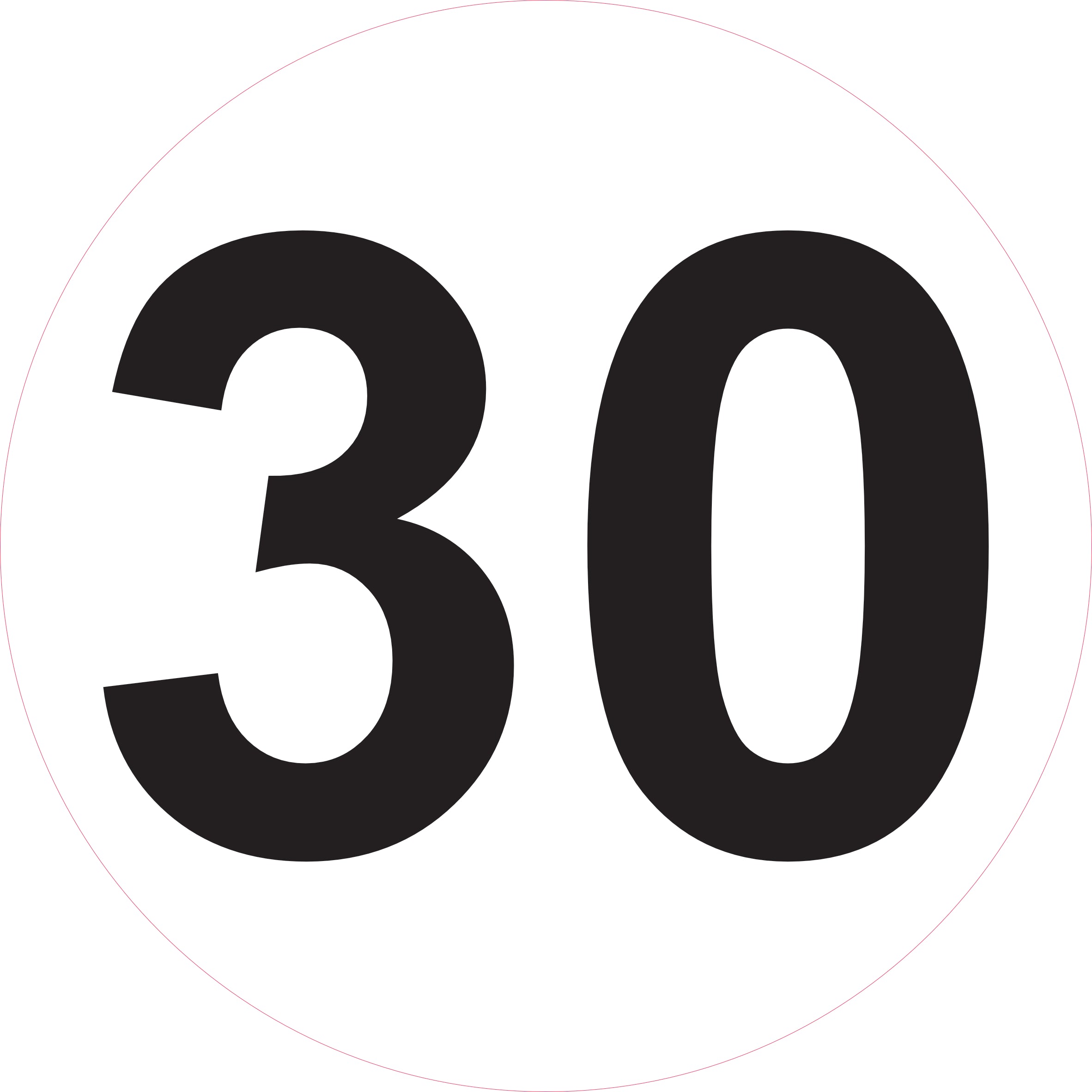 Disque de limitation de vitesse 10 à 130 km/h – Ø 200 mm – Signalisation véhicule