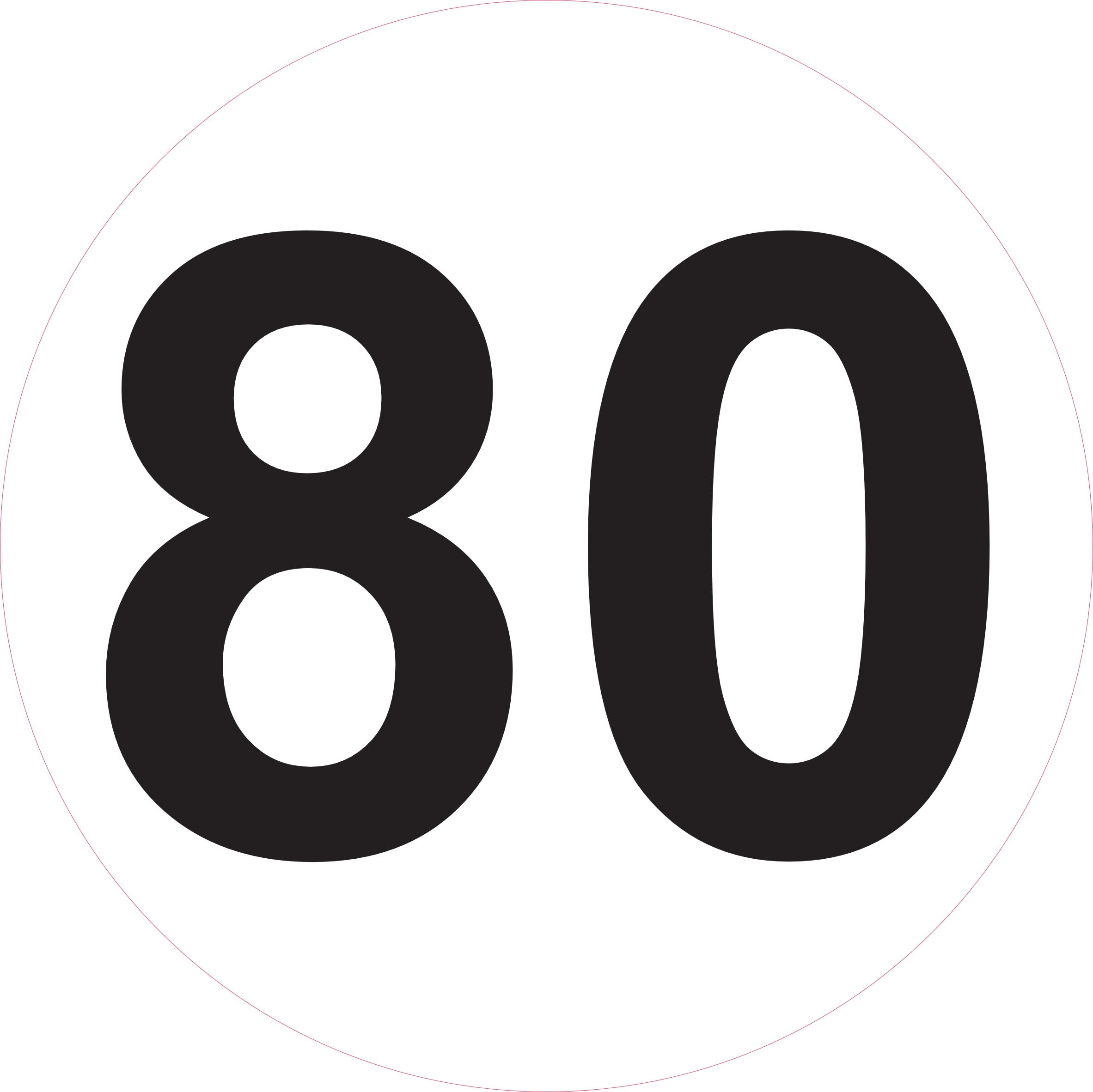 Disque de limitation de vitesse 10 à 130 km/h – Ø 200 mm – Signalisation véhicule