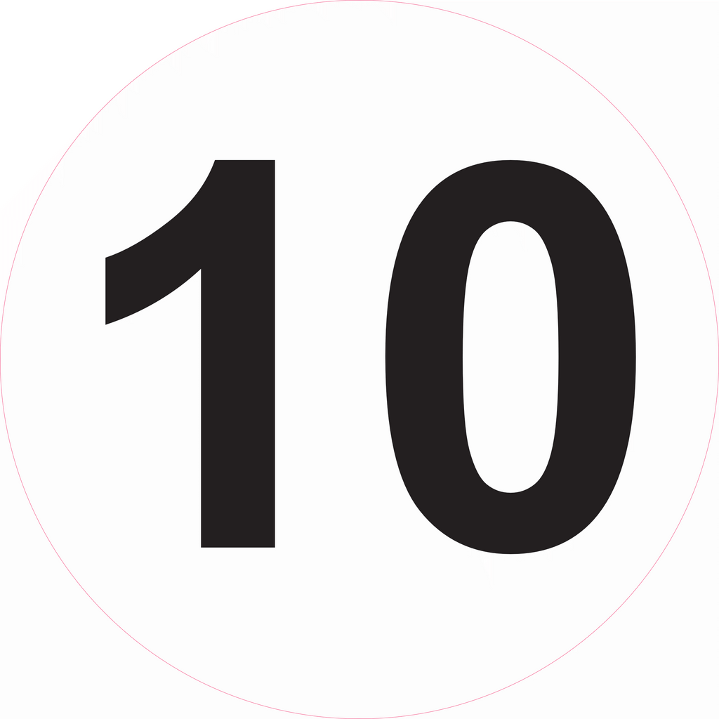 Disque de limitation de vitesse 10 à 130 km/h – Ø 200 mm – Signalisation véhicule