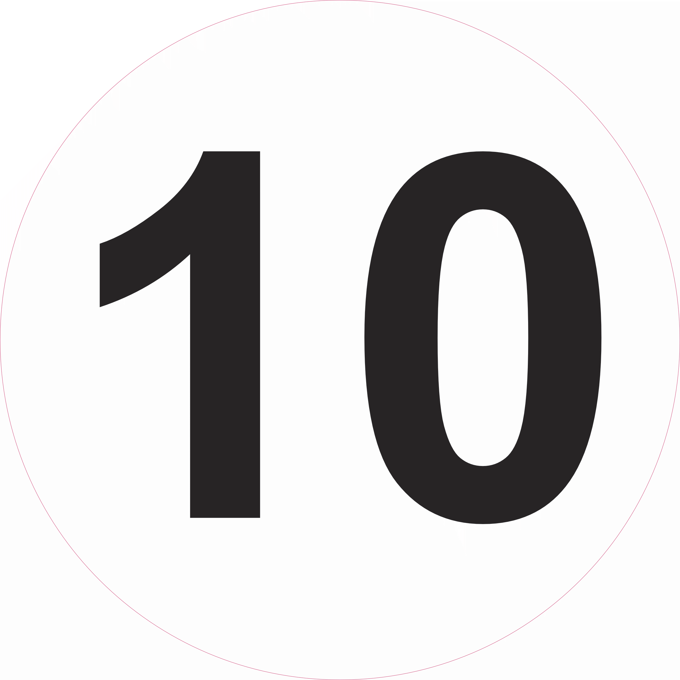 Disque de limitation de vitesse 10 à 130 km/h – Ø 200 mm – Signalisation véhicule