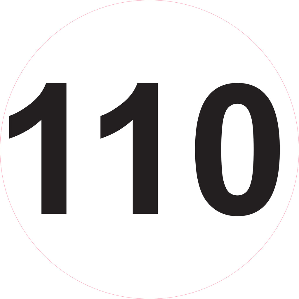 Disque de limitation de vitesse 10 à 130 km/h – Ø 200 mm – Signalisation véhicule