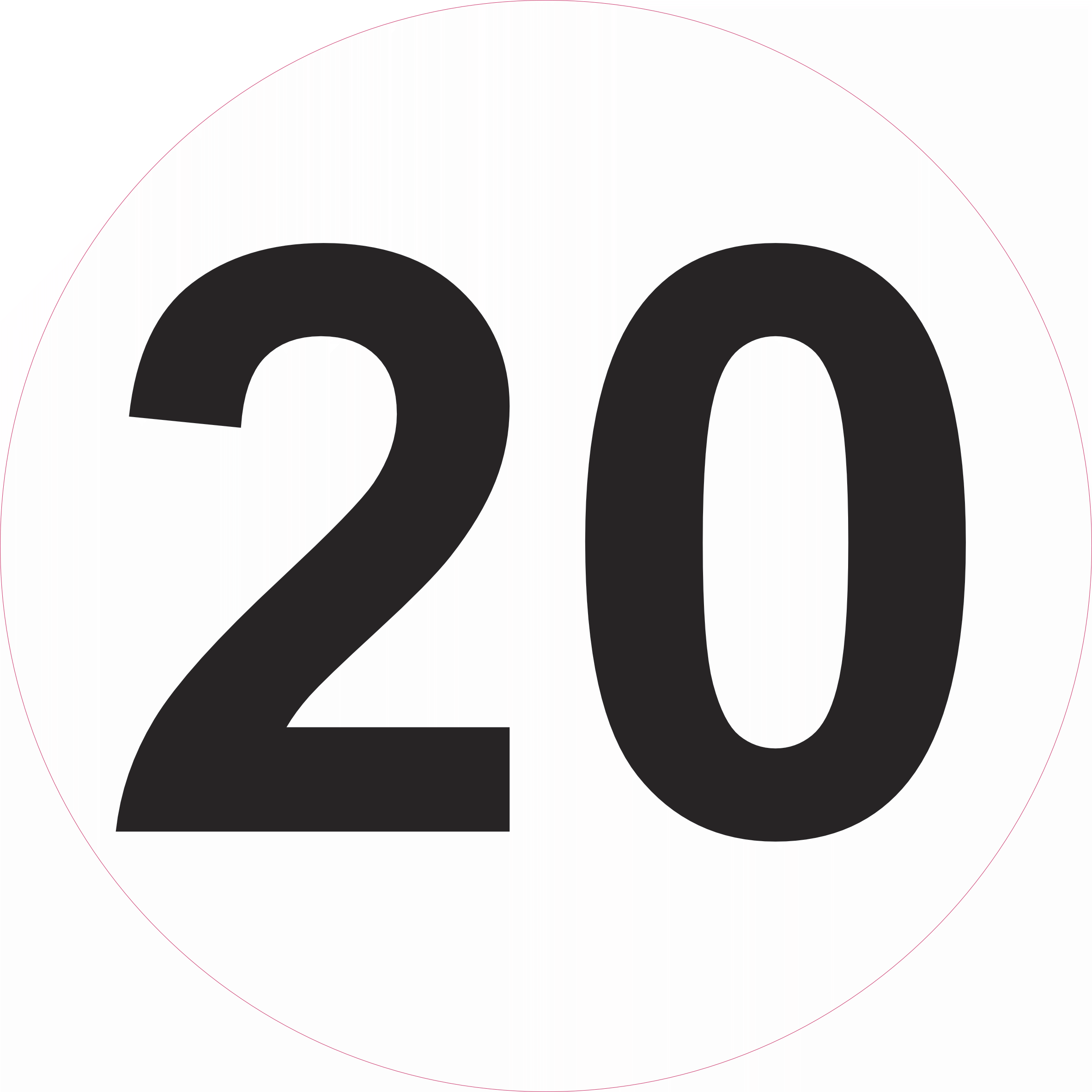 Disque de limitation de vitesse 10 à 130 km/h – Ø 200 mm – Signalisation véhicule