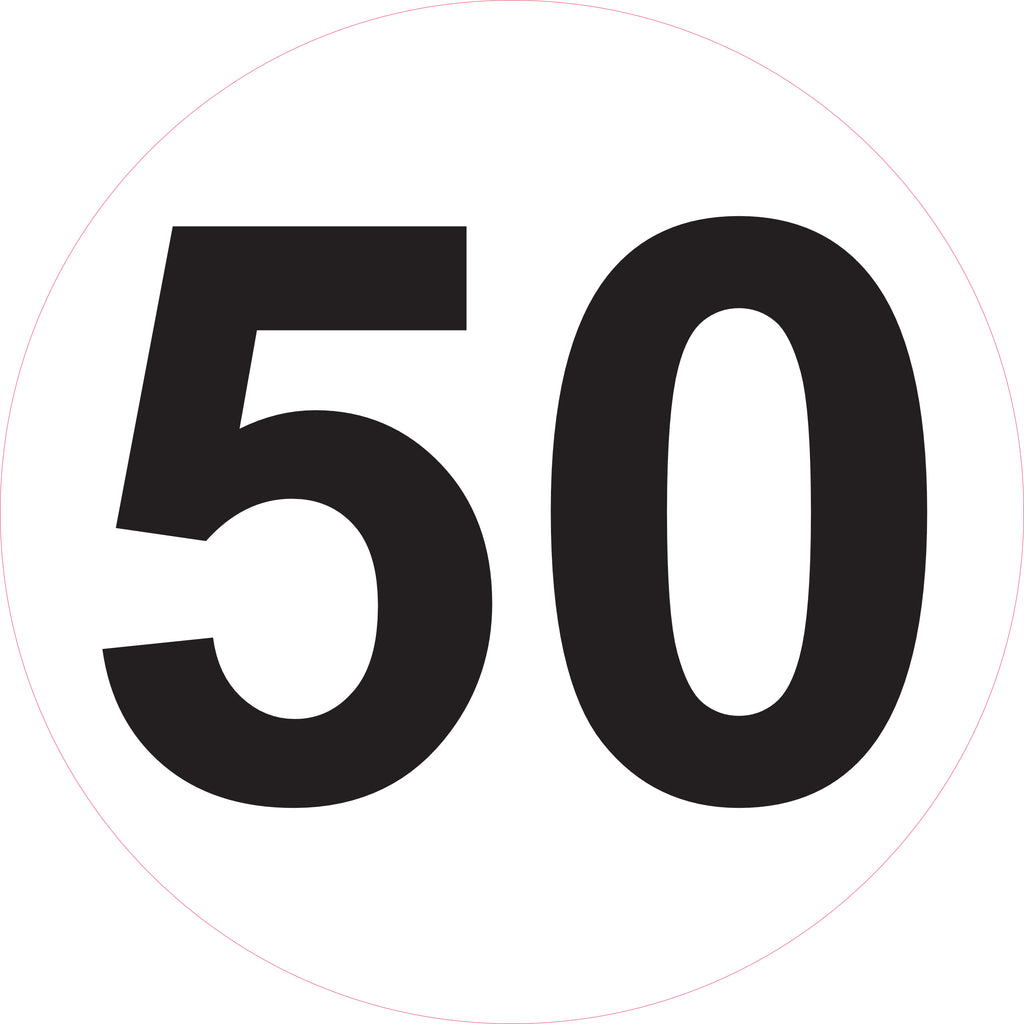 Disque de limitation de vitesse 10 à 130 km/h – Ø 200 mm – Signalisation véhicule