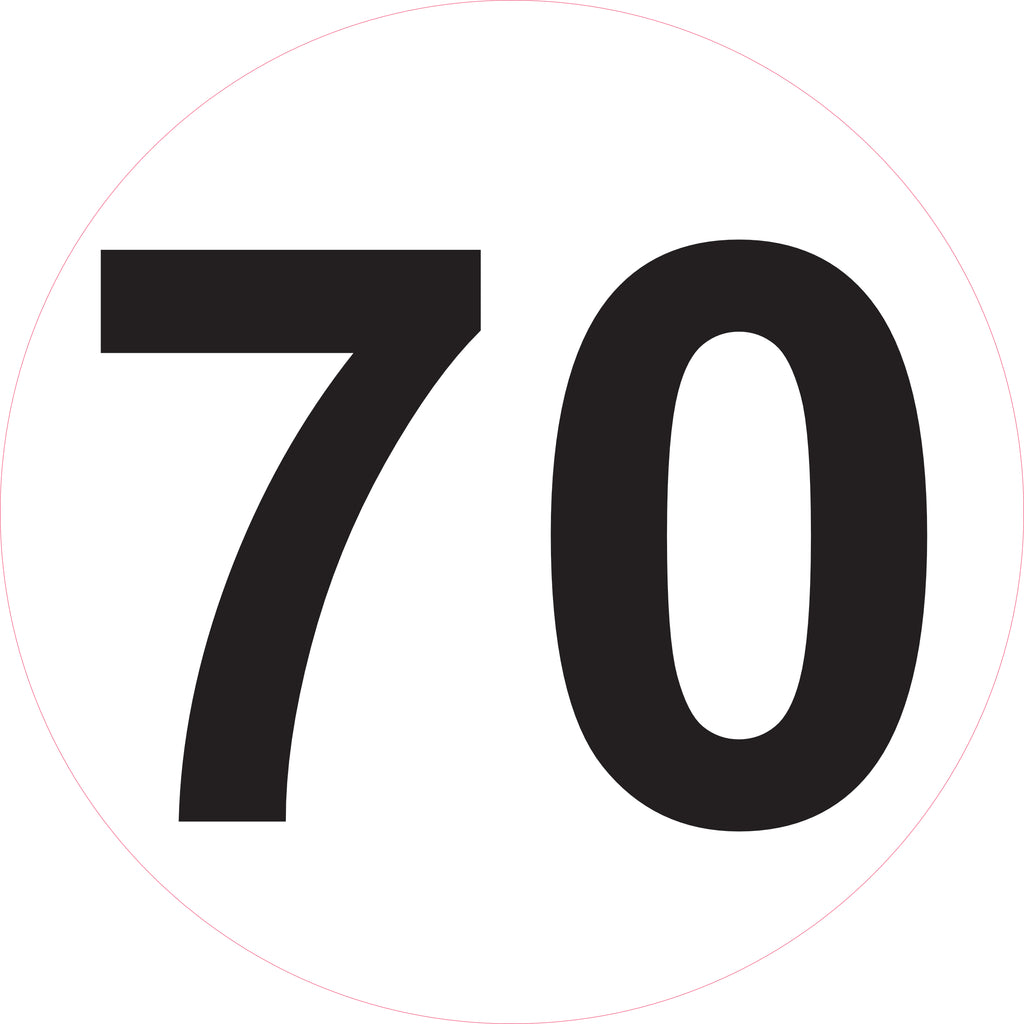Disque de limitation de vitesse 10 à 130 km/h – Ø 200 mm – Signalisation véhicule