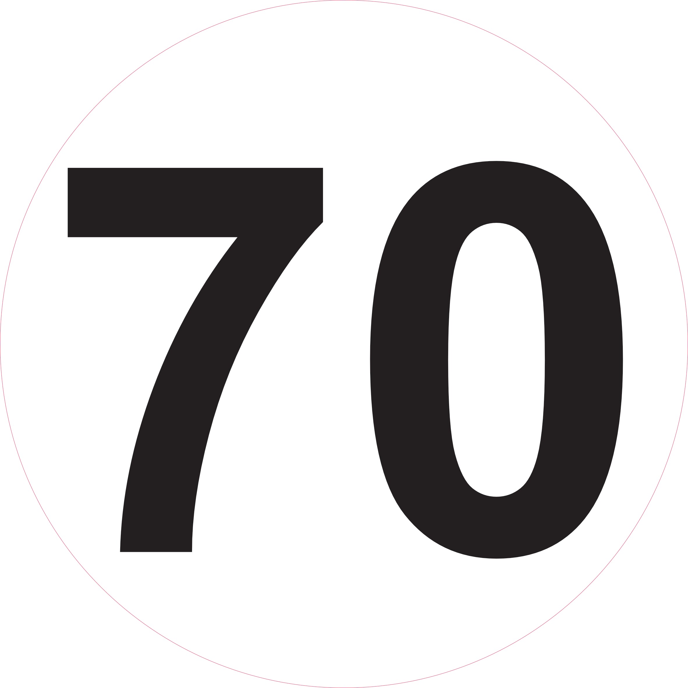 Disque de limitation de vitesse 10 à 130 km/h – Ø 200 mm – Signalisation véhicule