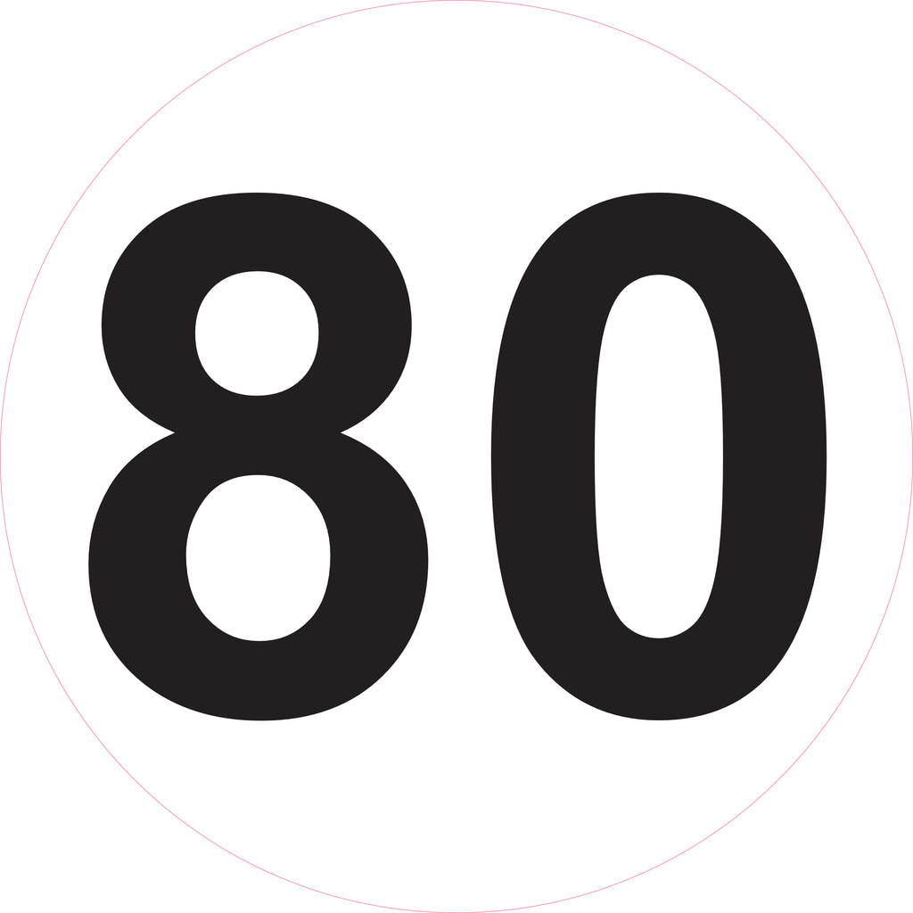 Disque de limitation de vitesse 10 à 130 km/h – Ø 200 mm – Signalisation véhicule
