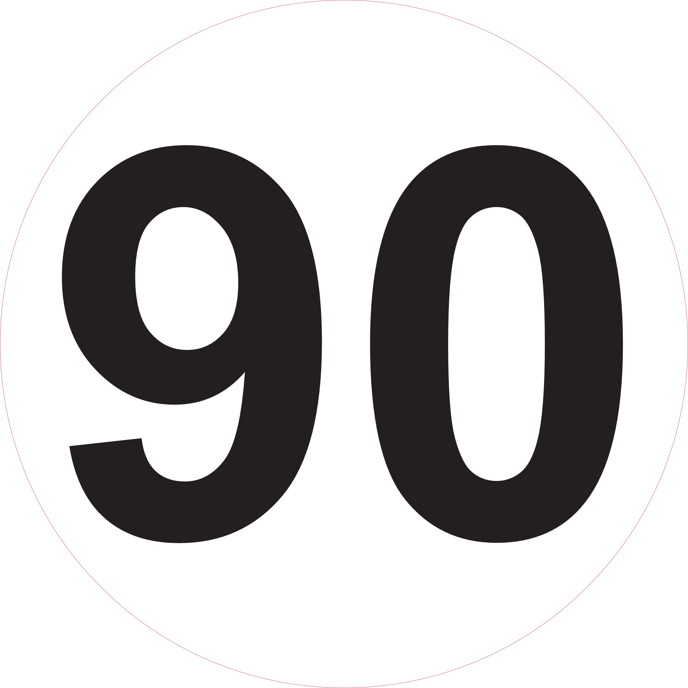 Disque de limitation de vitesse 10 à 130 km/h – Ø 200 mm – Signalisation véhicule