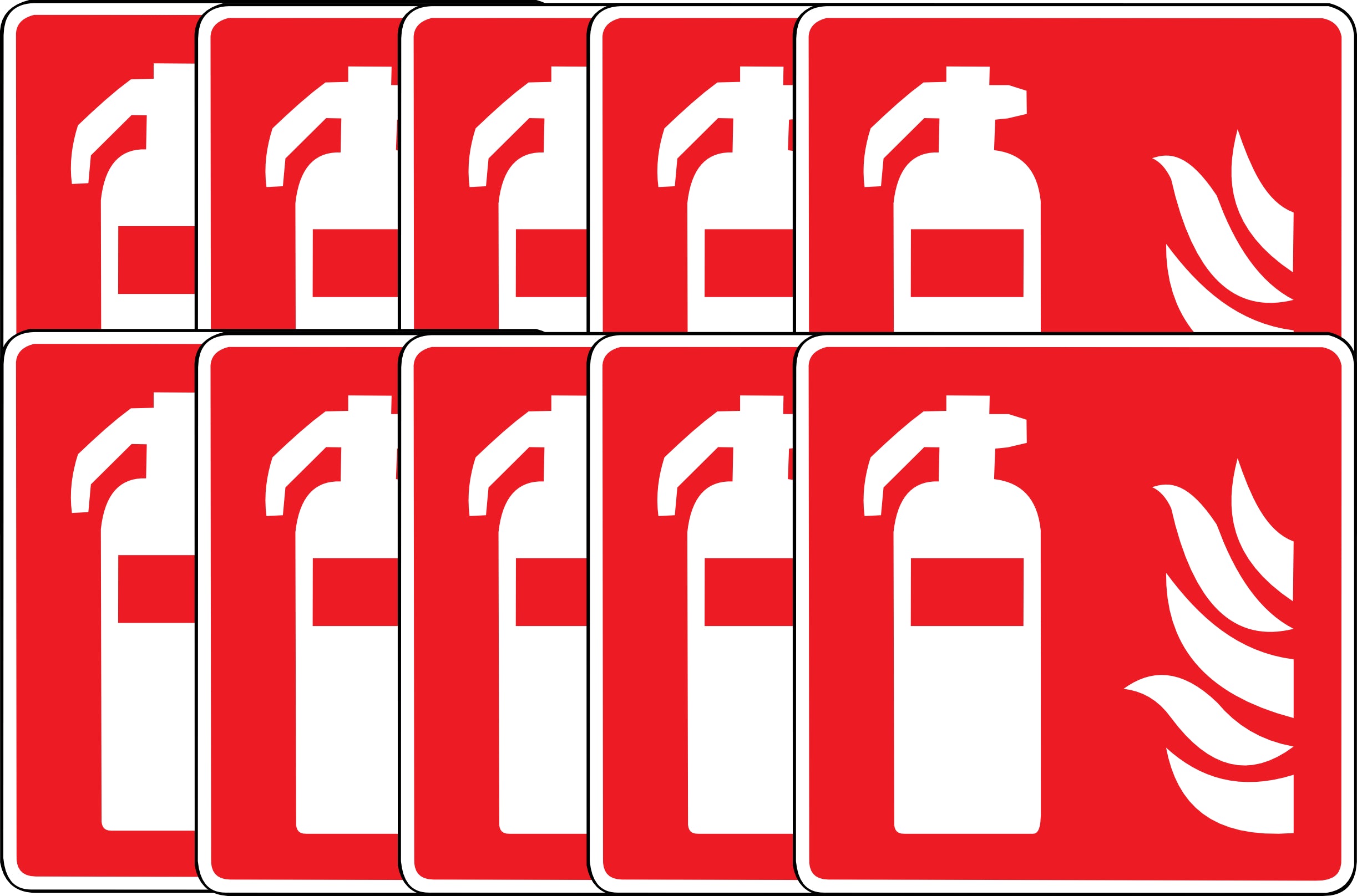 Sticker Extincteur – Signalisation Obligatoire Incendie | Conforme NF EN ISO 7010
