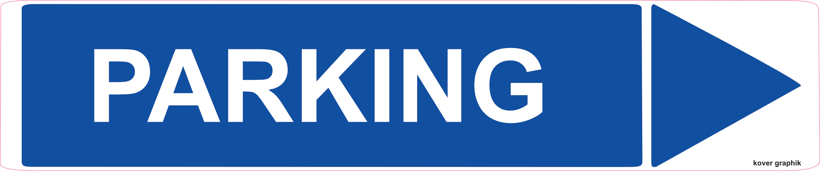Panneau Parking Flèche Directionnelle 50 x 10 cm – PVC Forex 3 mm