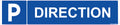 Panneau Parking Direction 50 x 10 cm – PVC Forex 3 mm
