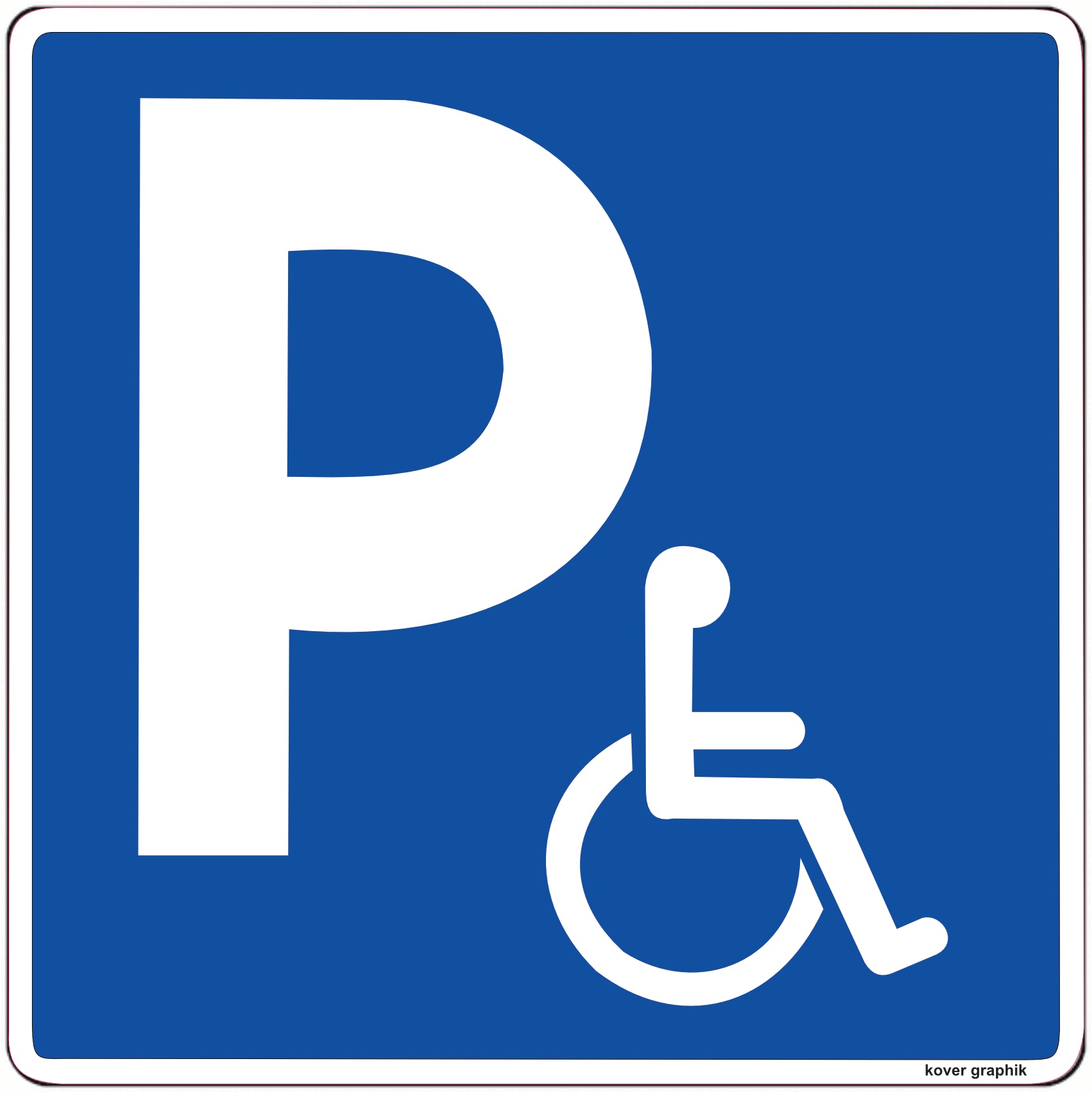 Panneau Parking PMR 30 x 30 cm – PVC Forex 3 mm