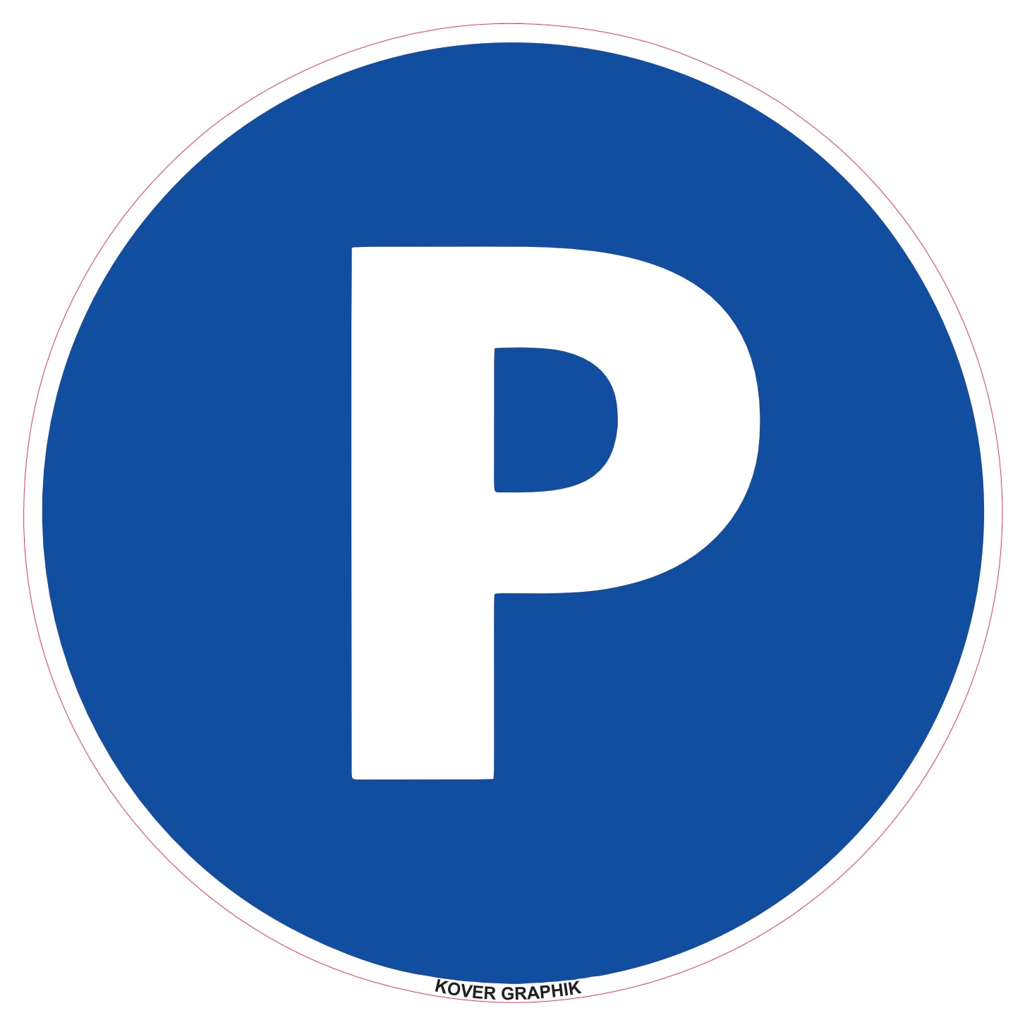 Panneau Rond Parking Ø 20 cm – PVC Forex 3 mm