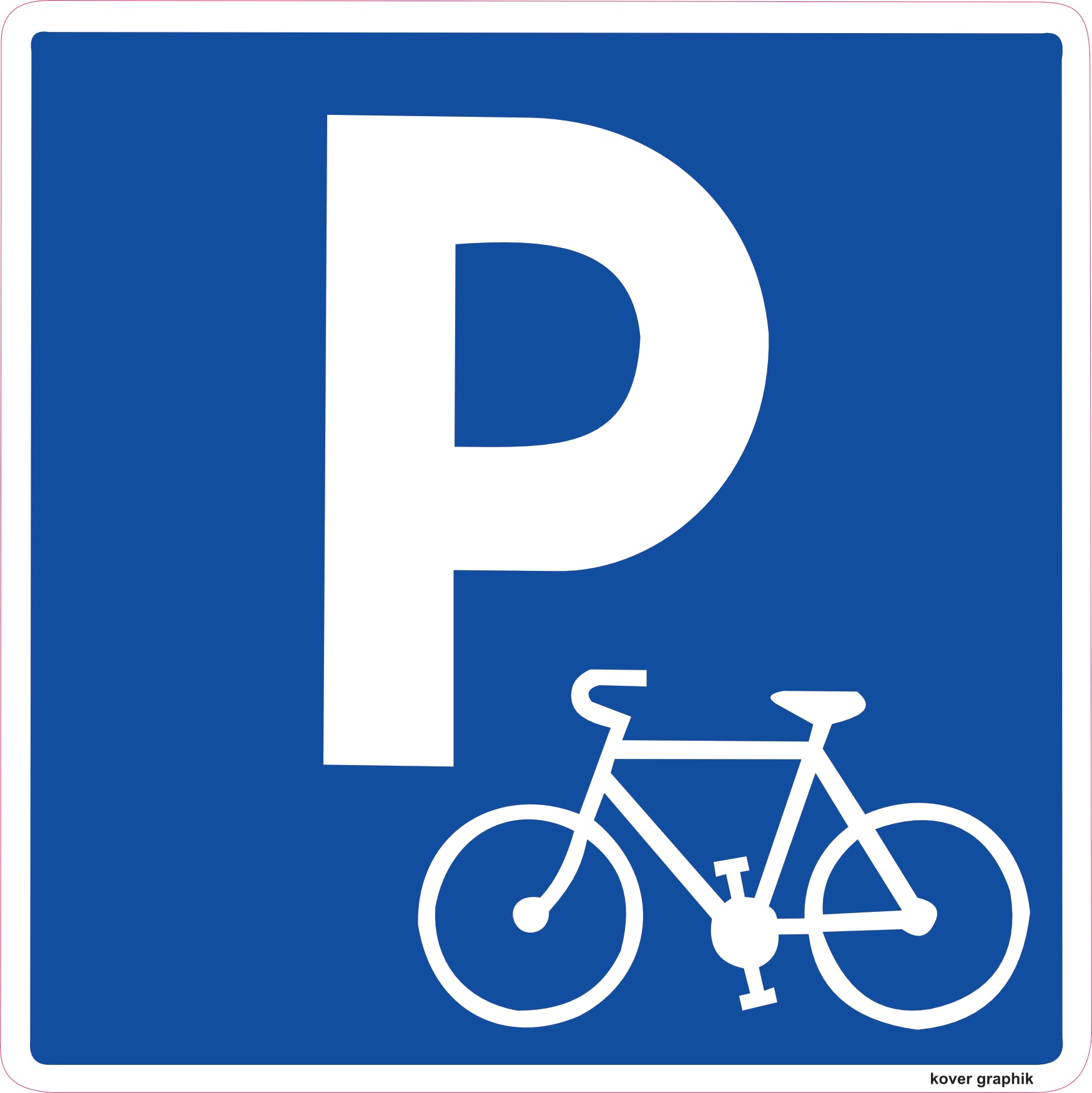 Panneau Parking Vélo 30 x 30 cm – PVC Forex 3 mm