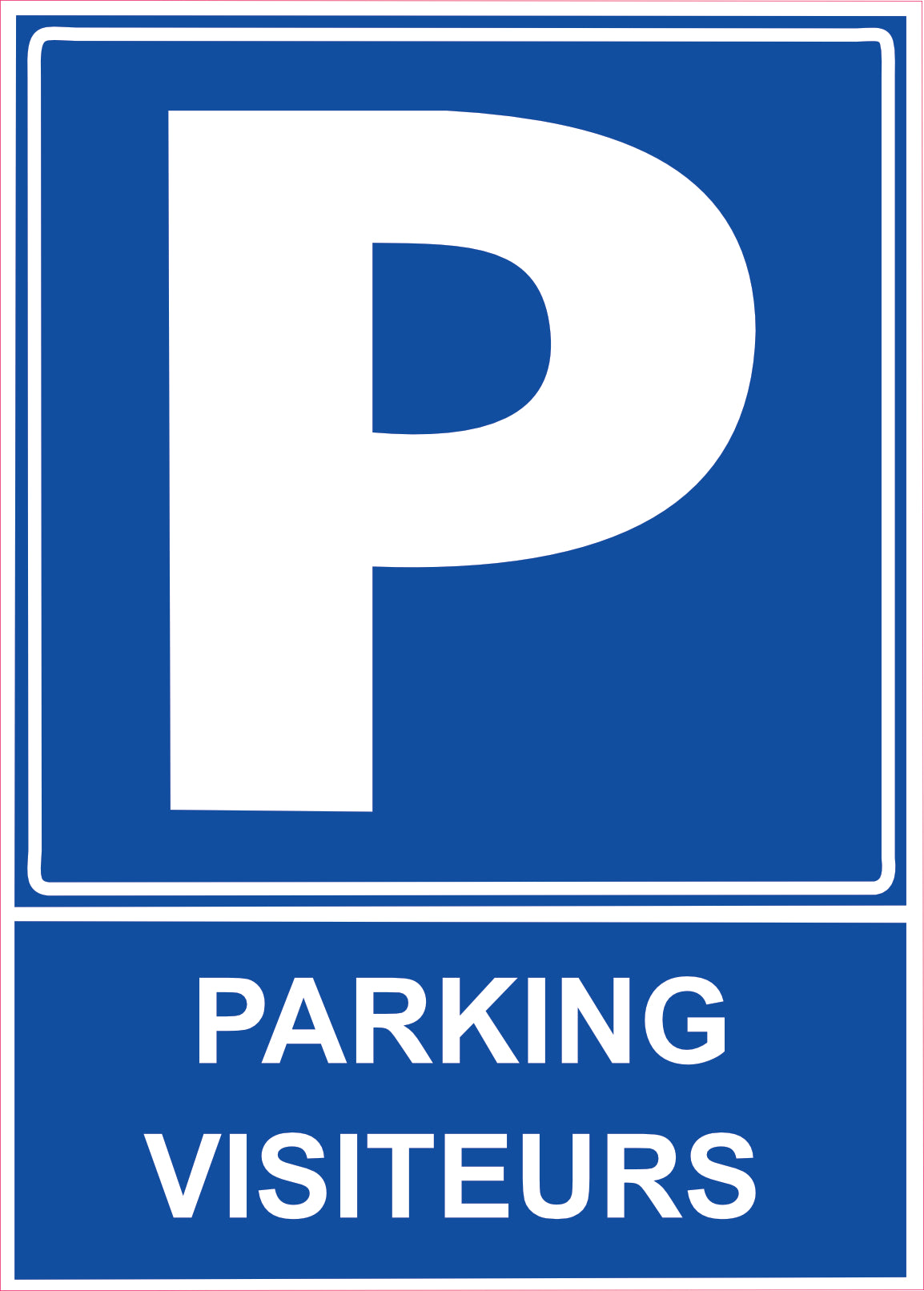 Panneau Parking Visiteurs 40 x 30 cm – PVC Forex 3 mm