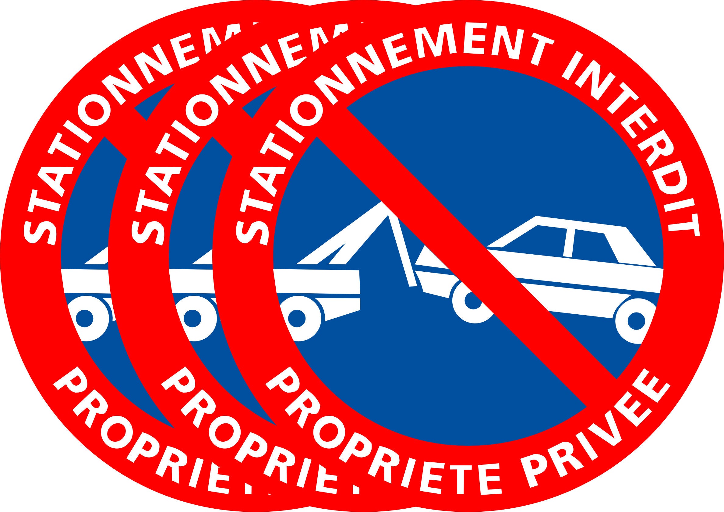Sticker Stationnement Interdit – Propriété Privée | Signalétique Parking & Accès