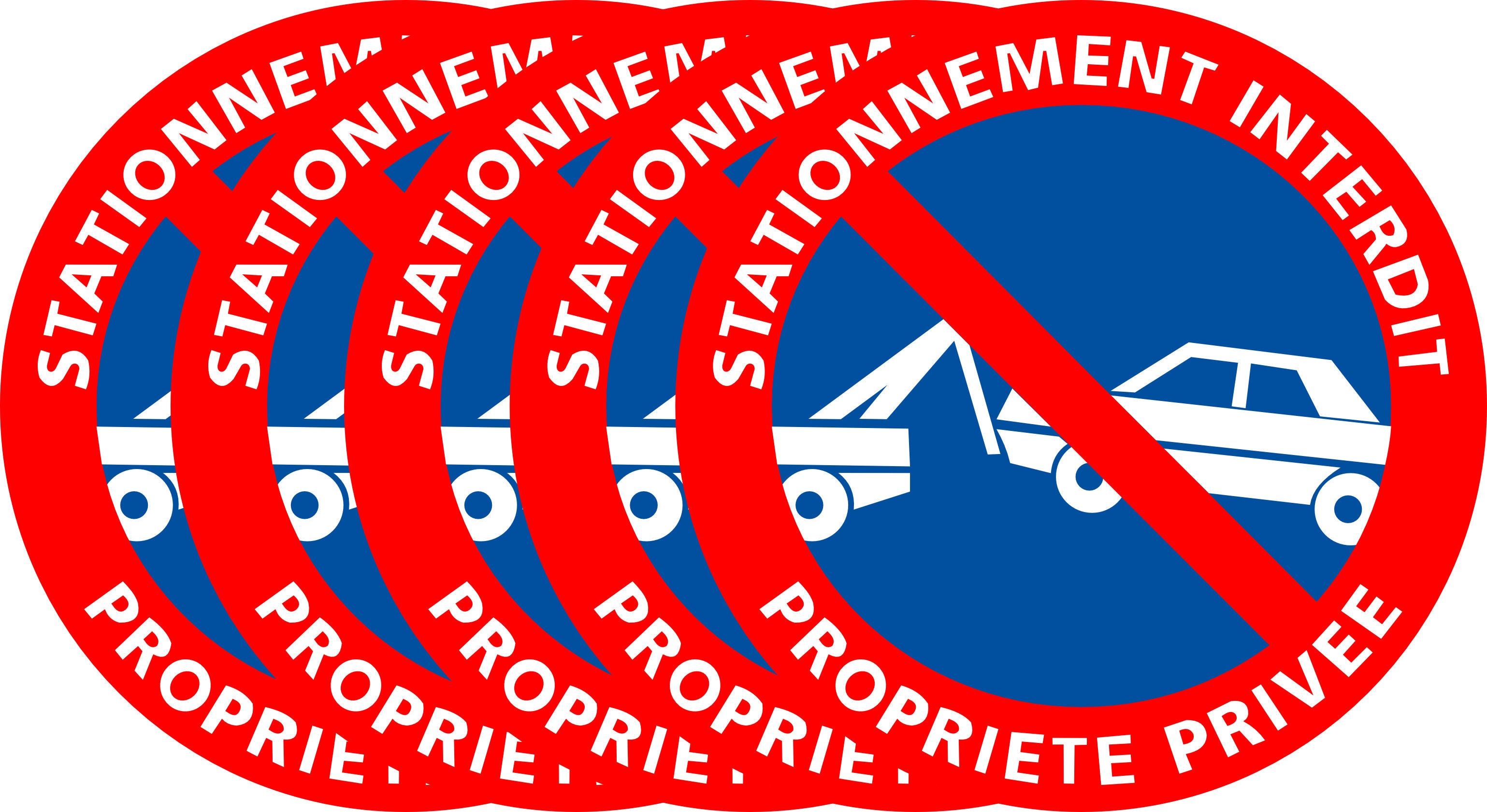 Sticker Stationnement Interdit – Propriété Privée | Signalétique Parking & Accès