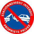 Sticker Stationnement Interdit – Propriété Privée | Signalétique Parking & Accès