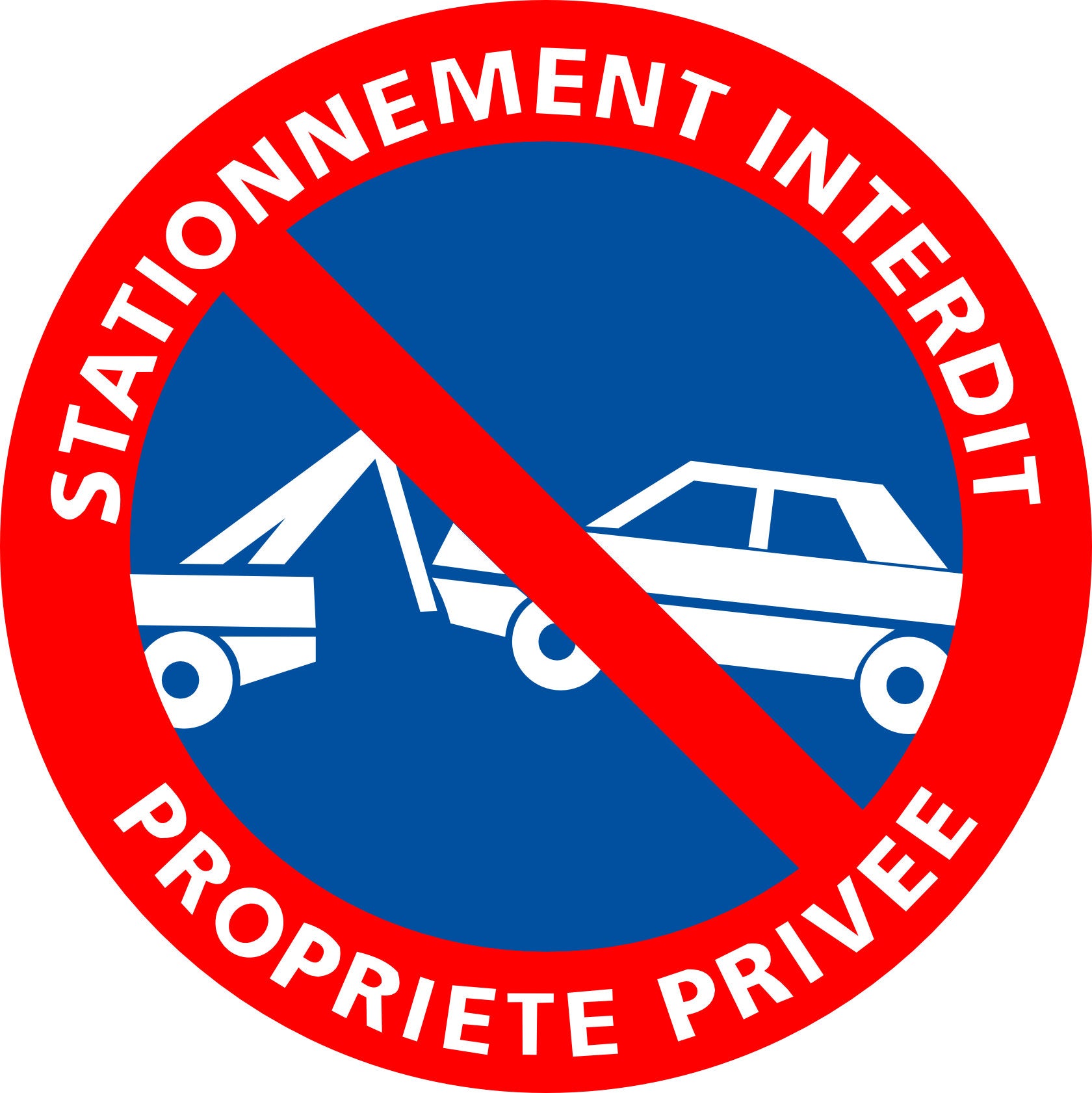 Sticker Stationnement Interdit – Propriété Privée | Signalétique Parking & Accès