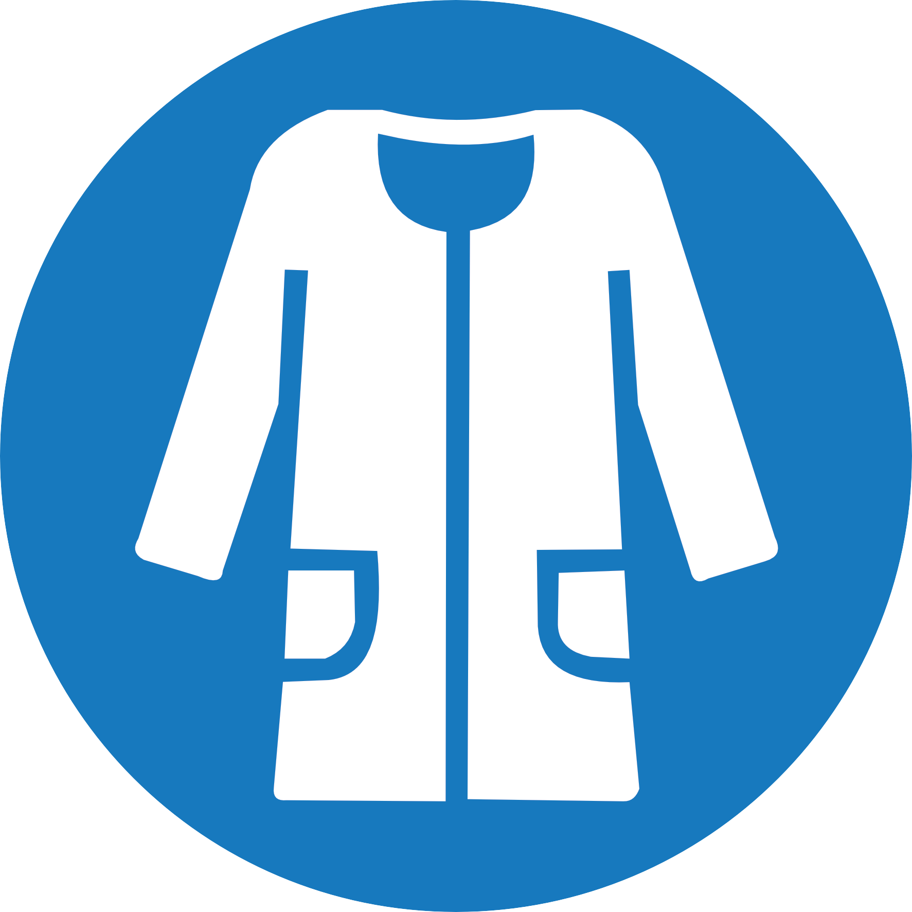Sticker Blouse Obligatoire – Signalétique EPI | Laboratoire & Industrie