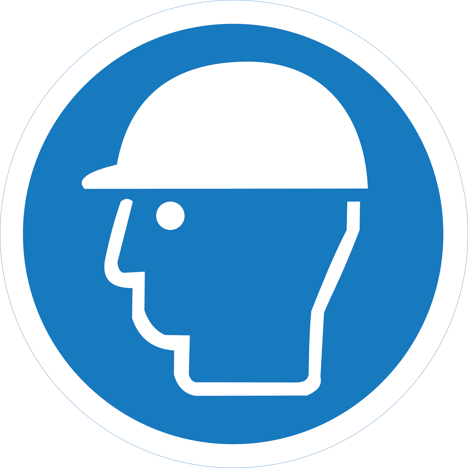 Panneau pvc 3 mm Casque de Sécurité Obligatoire – Signalisation EPI Chantier – Plusieurs Tailles et Supports