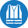 Sticker Gilet Haute Visibilité Obligatoire – Signalétique EPI | Chantier & Entrepôt