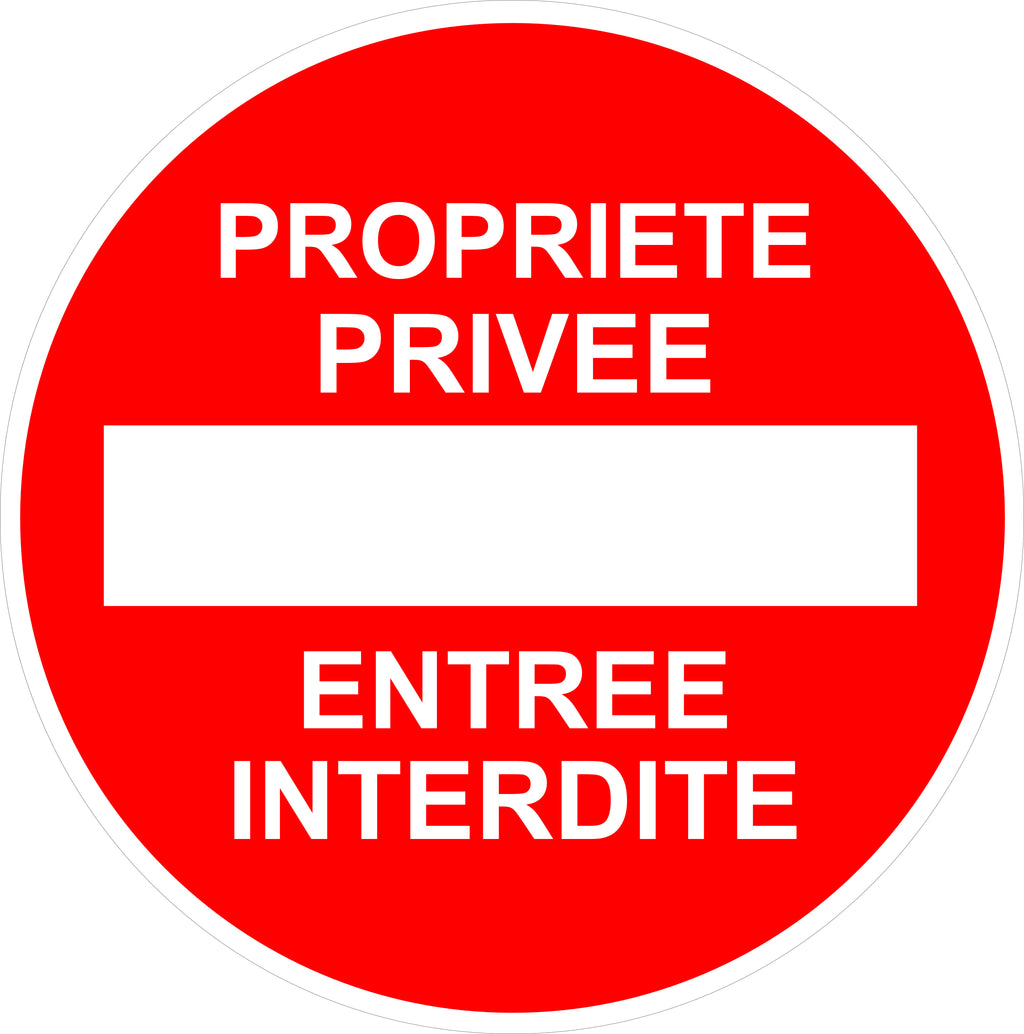 Sticker Propriété Privée – Entrée Interdite | Signalétique Accès Privé Extérieur