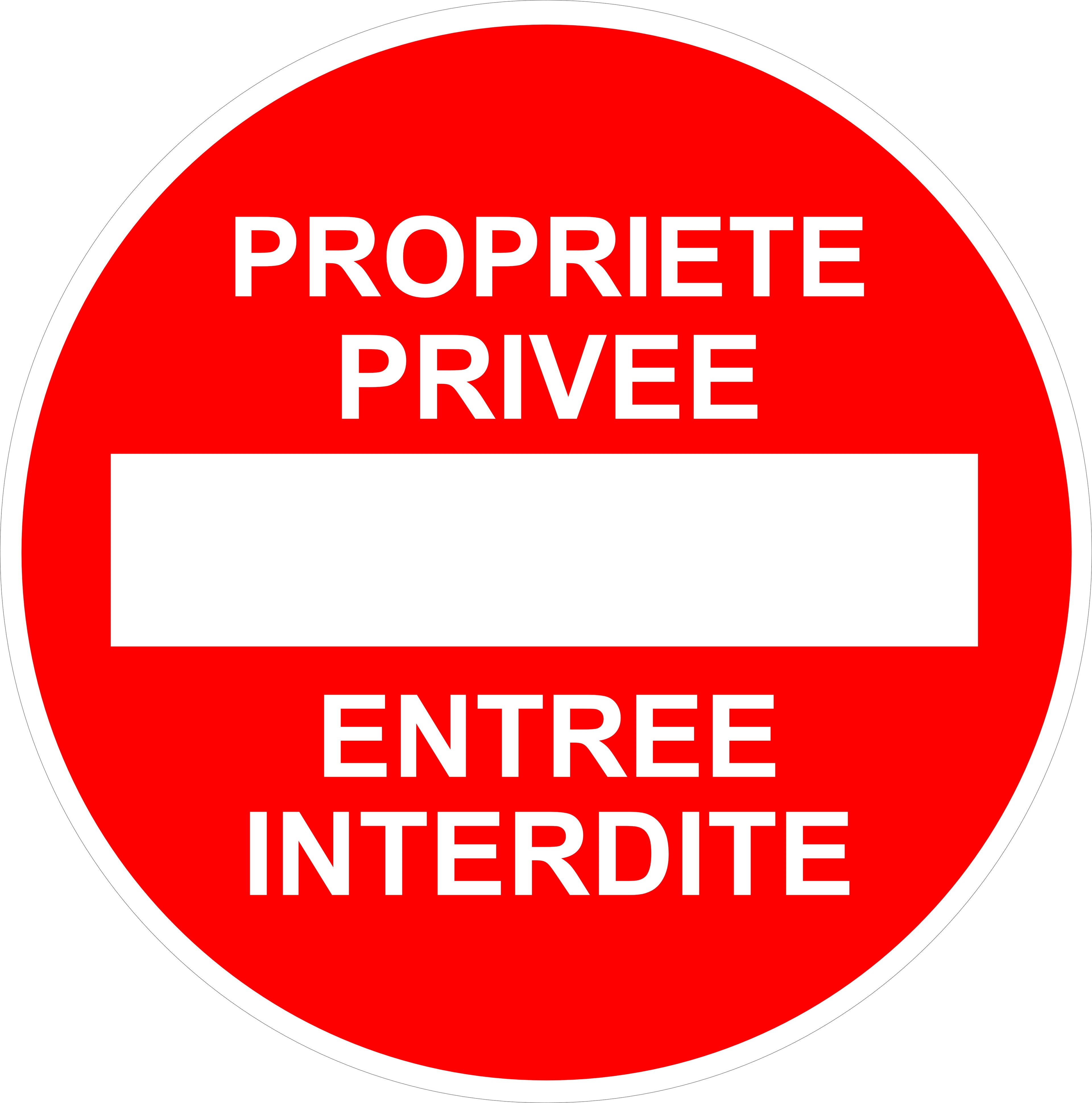 Sticker Propriété Privée – Entrée Interdite | Signalétique Accès Privé Extérieur