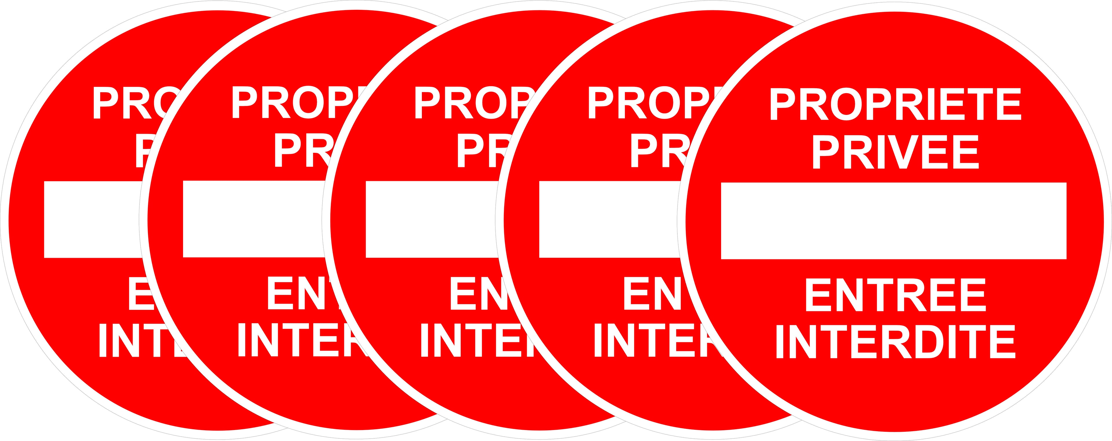Sticker Propriété Privée – Entrée Interdite | Signalétique Accès Privé Extérieur