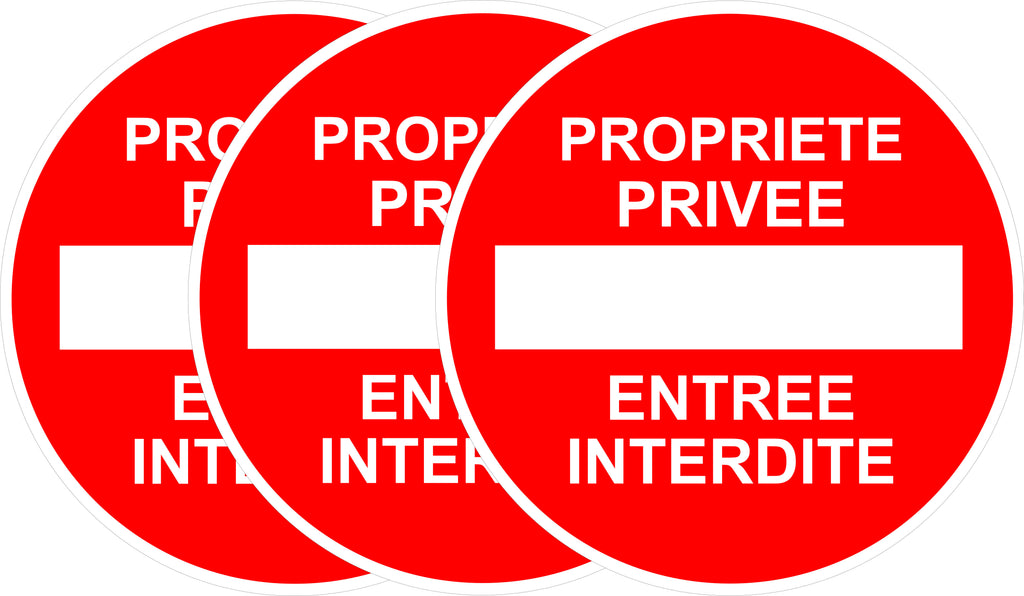 Sticker Propriété Privée – Entrée Interdite | Signalétique Accès Privé Extérieur