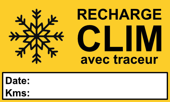 Étiquettes Recharge Climatisation – 150 Autocollants – Suivi Entretien Climatisation Véhicule – Date & Kilométrage