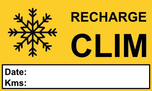 Étiquettes Recharge Climatisation – 150 Autocollants – Suivi Entretien Climatisation Véhicule – Date & Kilométrage