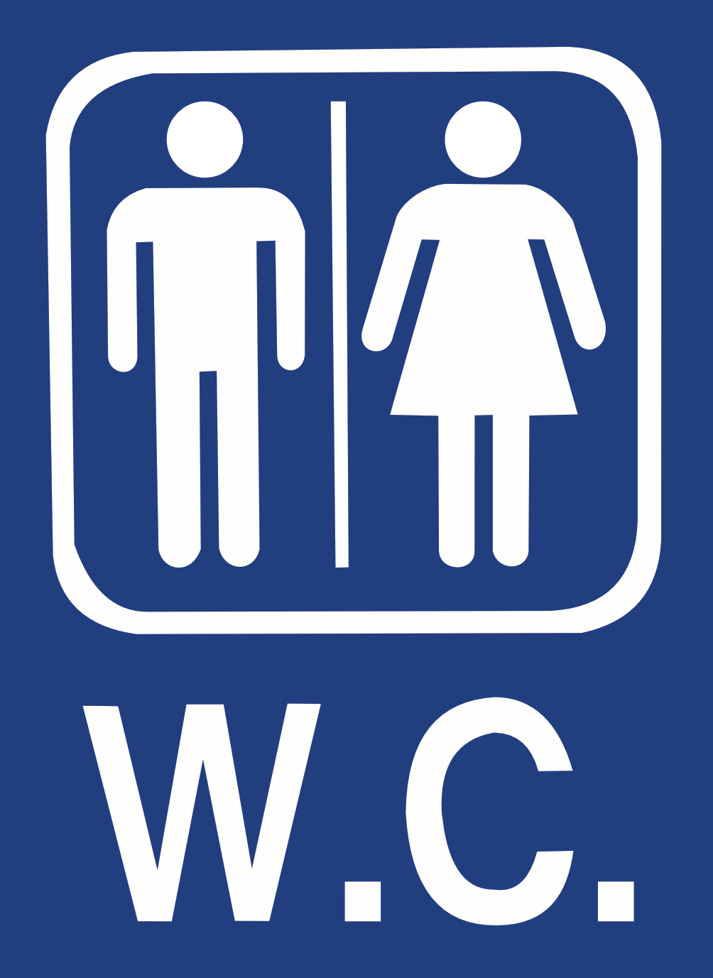 Panneau WC 20×25 cm – Signalétique Toilettes Homme Femme | Entreprises & ERP