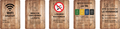 Pack Airbnb Style Bois Naturel – Lot de 5 stickers pvc pour Chalet, Gîte et Location Saisonnière