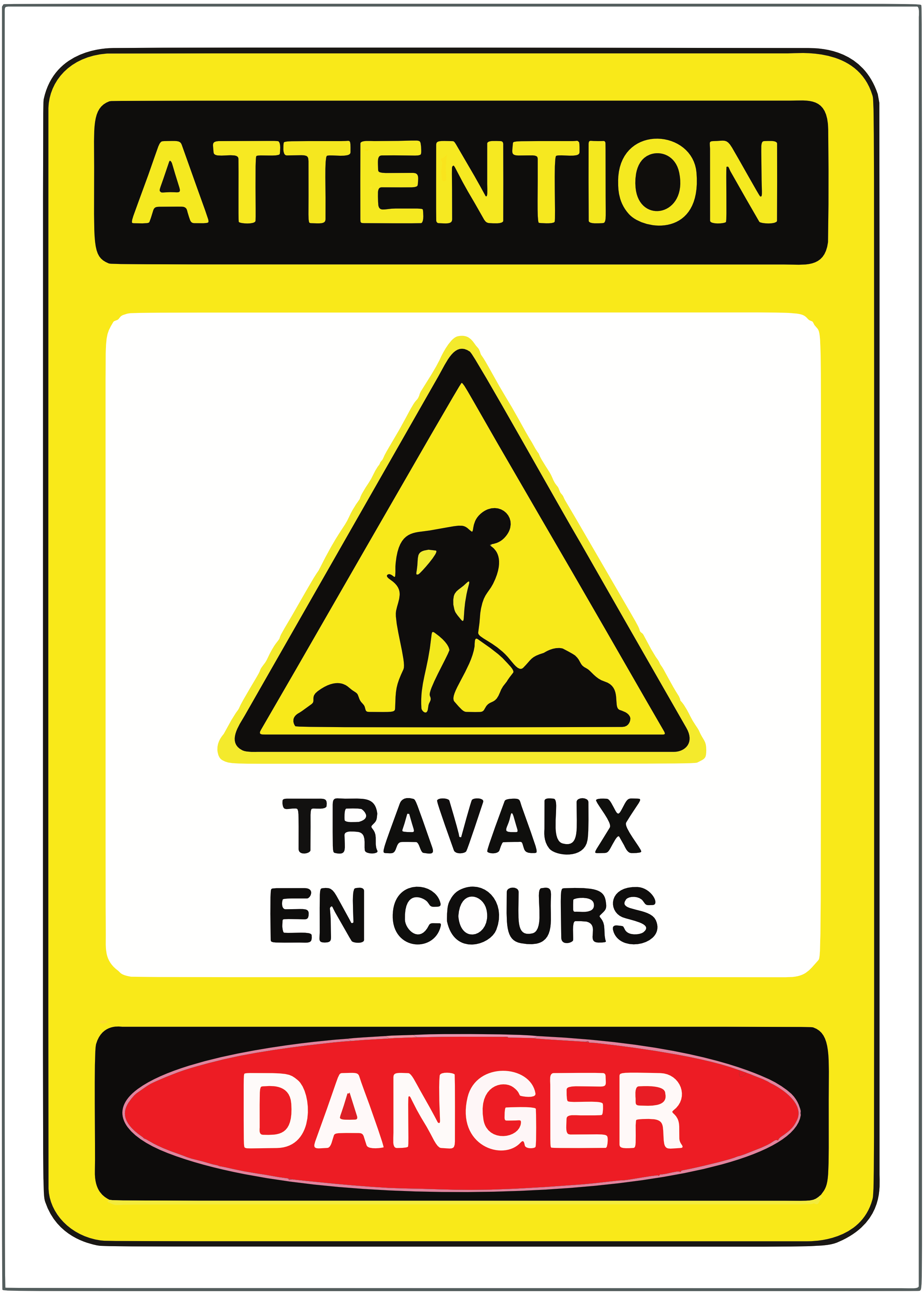 Panneau Travaux en Cours – Signalisation Chantier de Sécurité – 40 x 30 cm – Sticker