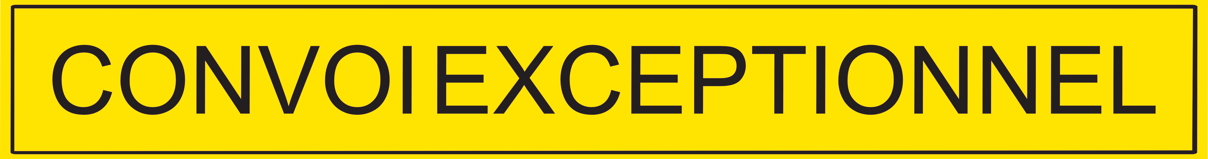 Plaque Magnétique CONVOI EXCEPTIONNEL Jaune Réfléchissant – Dimensions Réglementaires