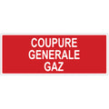 Panneau pvc Coupure Générale Gaz | Signalétique de Sécurité Gaz Rouge