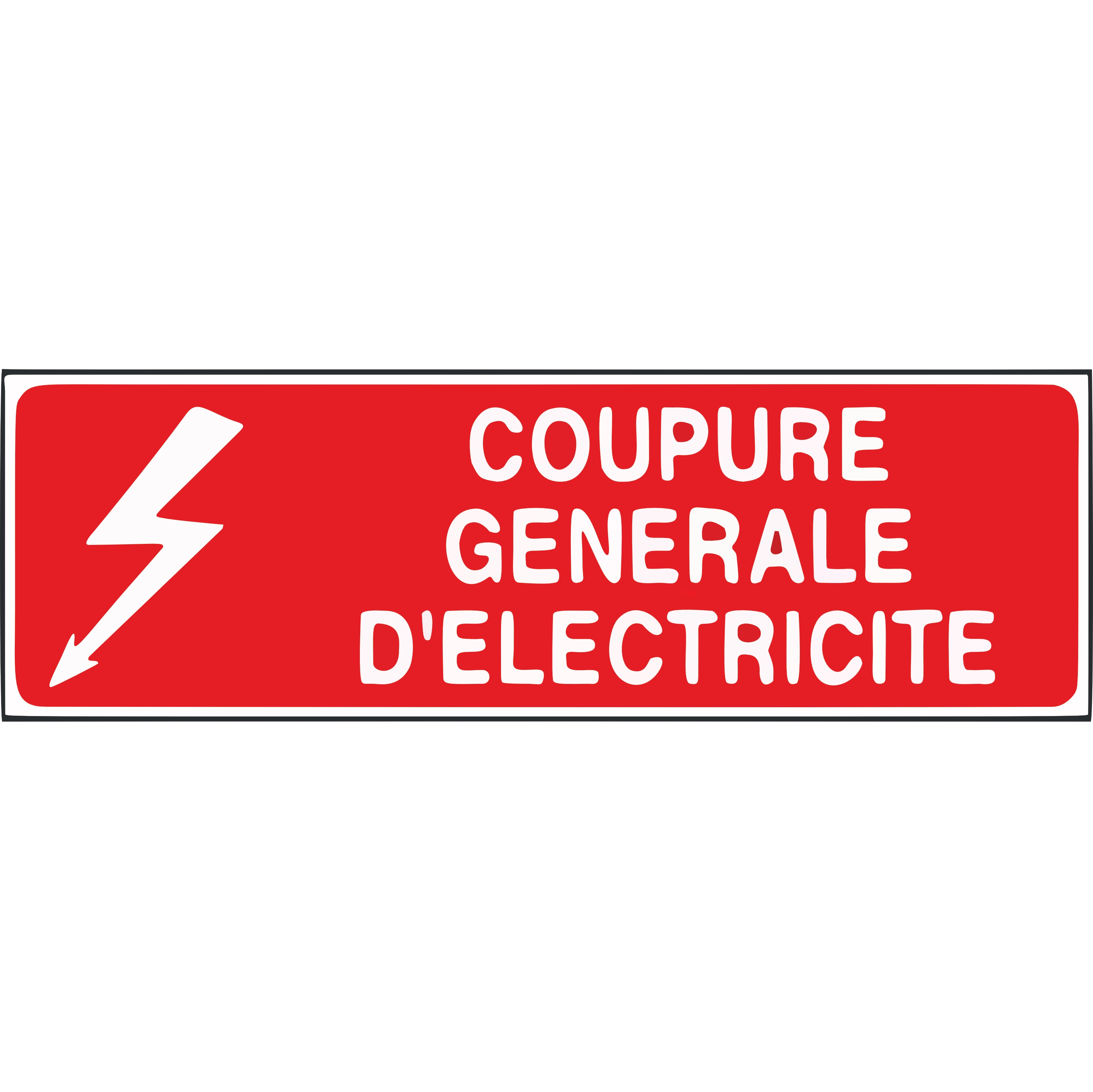 Panneau Coupure Générale d’Électricité | Signalétique Électrique de Sécurité